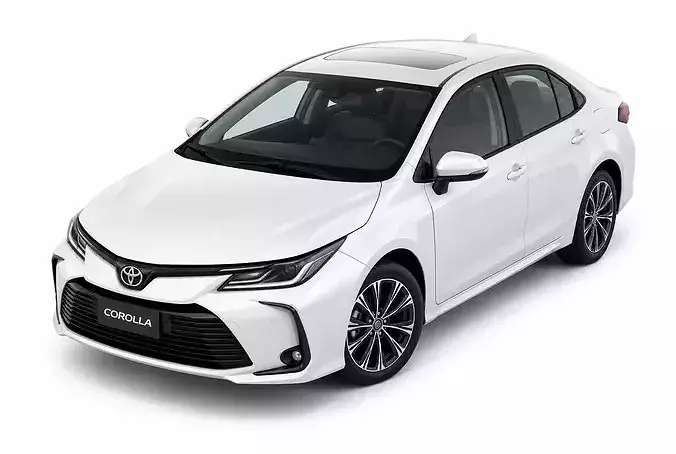 Toyota Corolla Sedan 2024 Realistic Car 3D Model FBX Asset 3D model 2