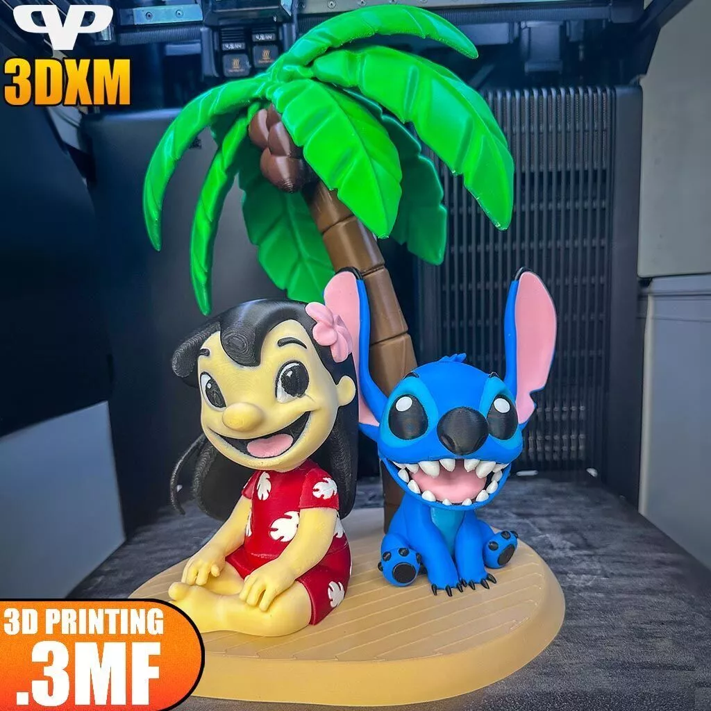 Lilo and Stitch Chibi STL 3MF for 3D Printing ChibiSTL 3D print model