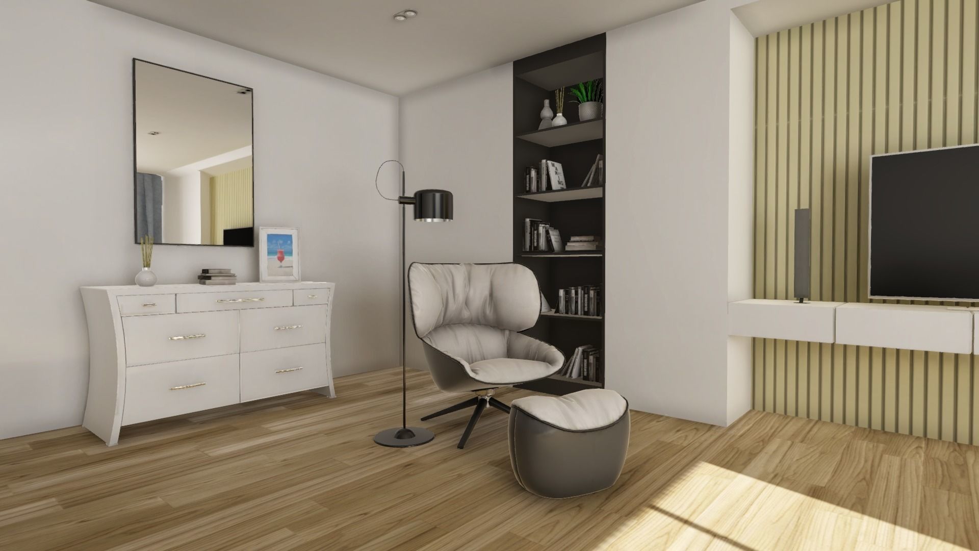 ArchViz HQ Bedroom Low-poly 3D model_2