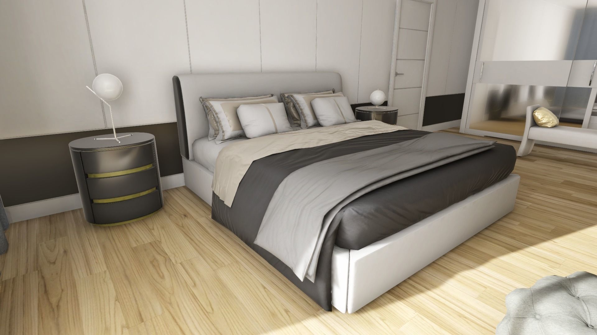 ArchViz HQ Bedroom Low-poly 3D model_1