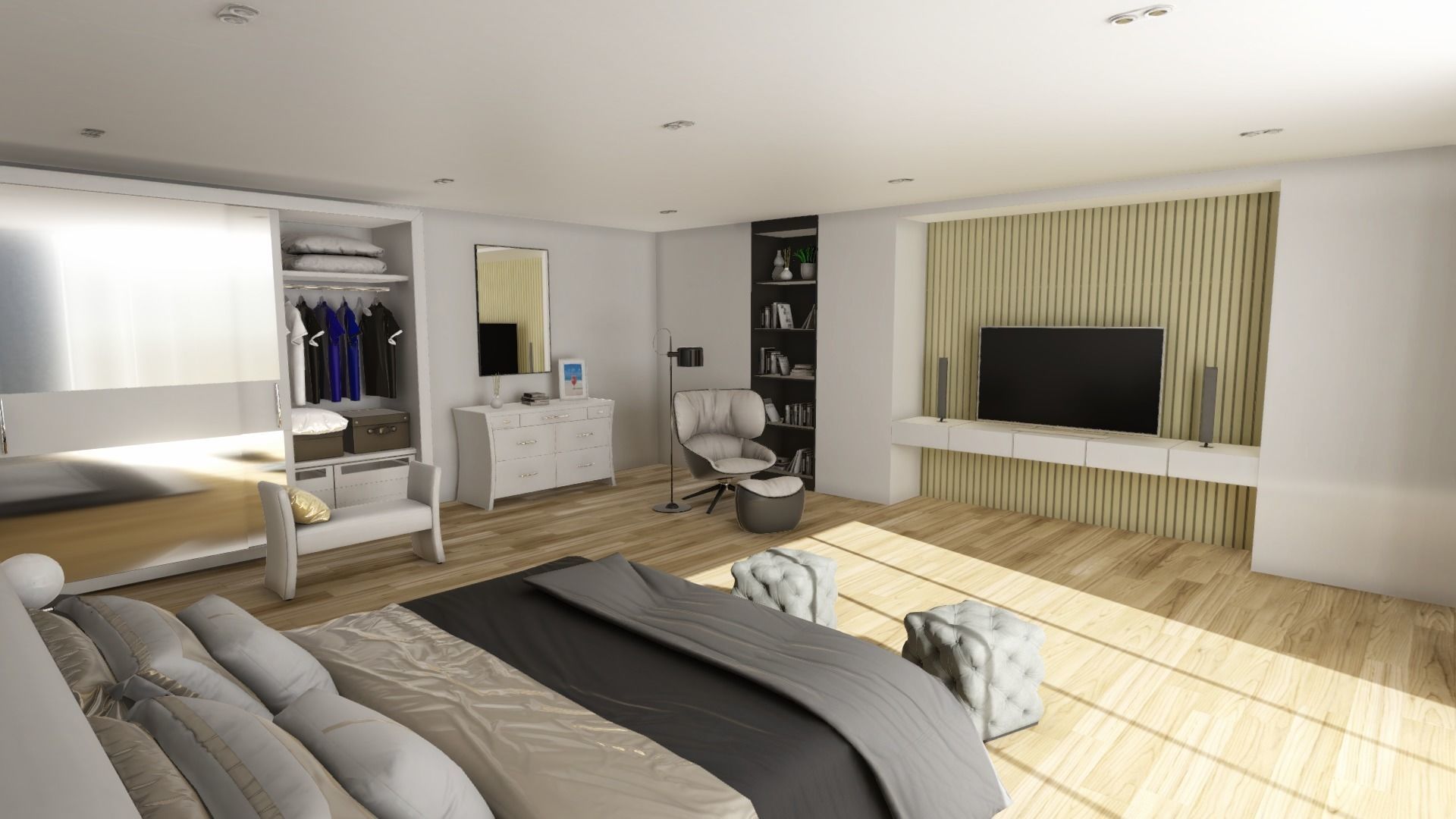 ArchViz HQ Bedroom Low-poly 3D model_9