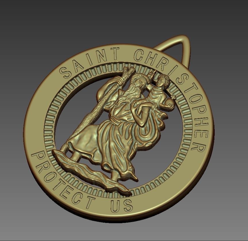 Saint Cristopher stl 3D print model_1