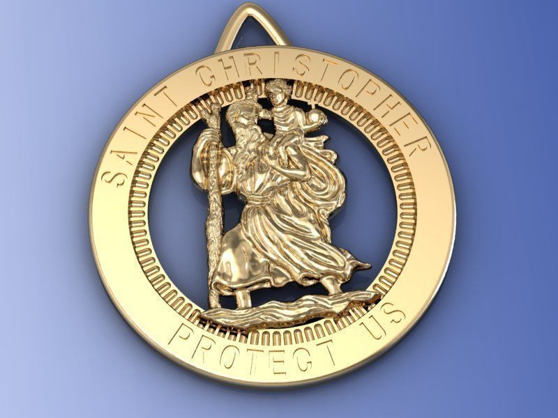 Saint Cristopher stl 3D print model_2