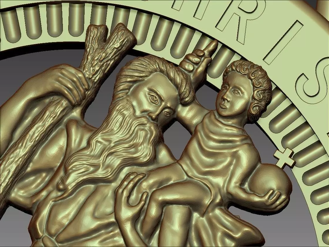 Saint Cristopher stl 3D print model_0