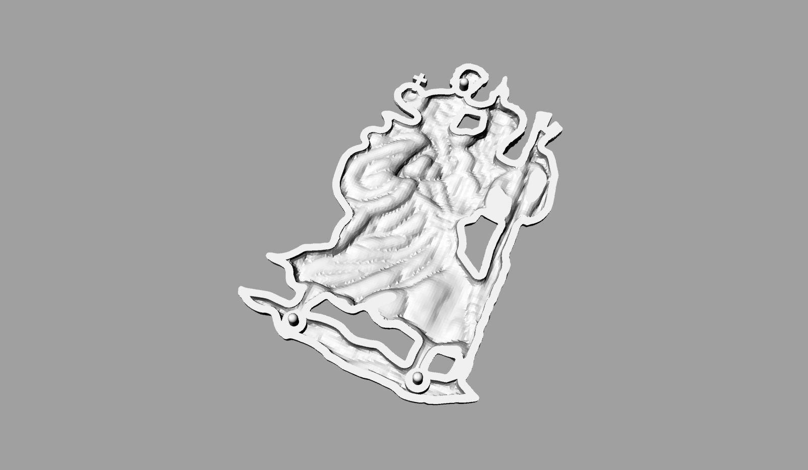 Saint Cristopher stl 3D print model_6