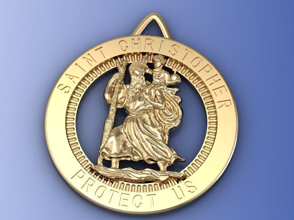 Saint Cristopher stl 3D print model_5