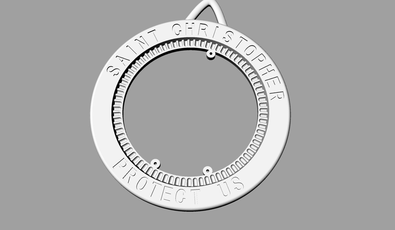 Saint Cristopher stl 3D print model_4