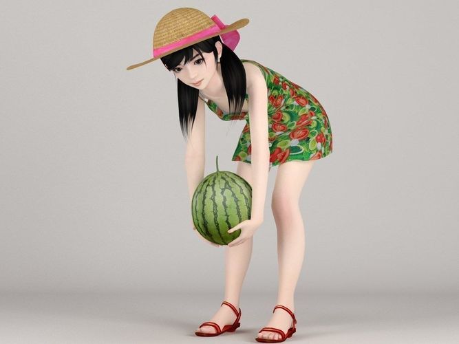 Manami various outfit pose 05 3D model