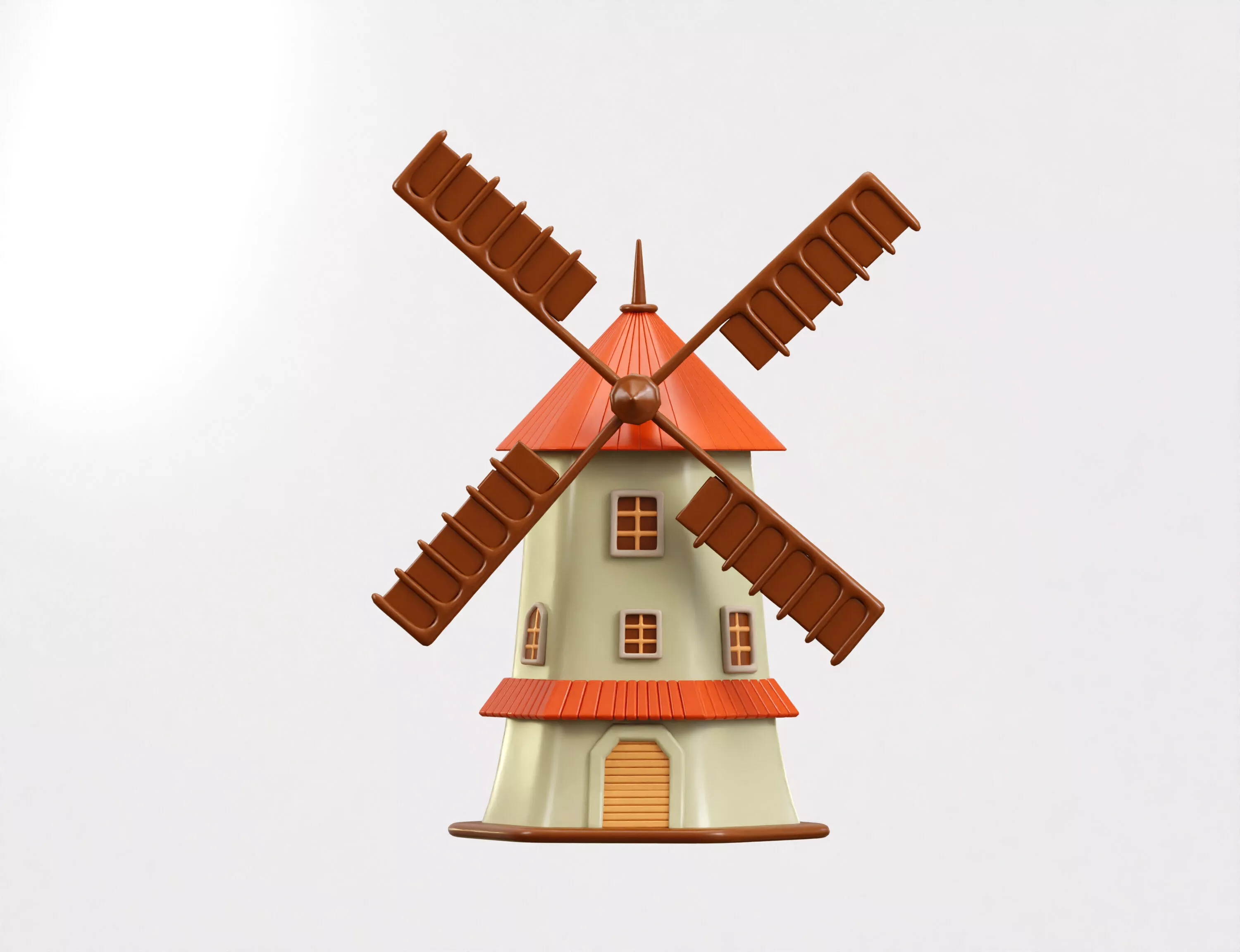 Windmill Low-poly 3D model