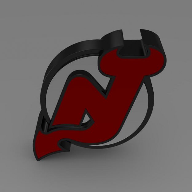 New Jersey Devils Logo 3D model_4
