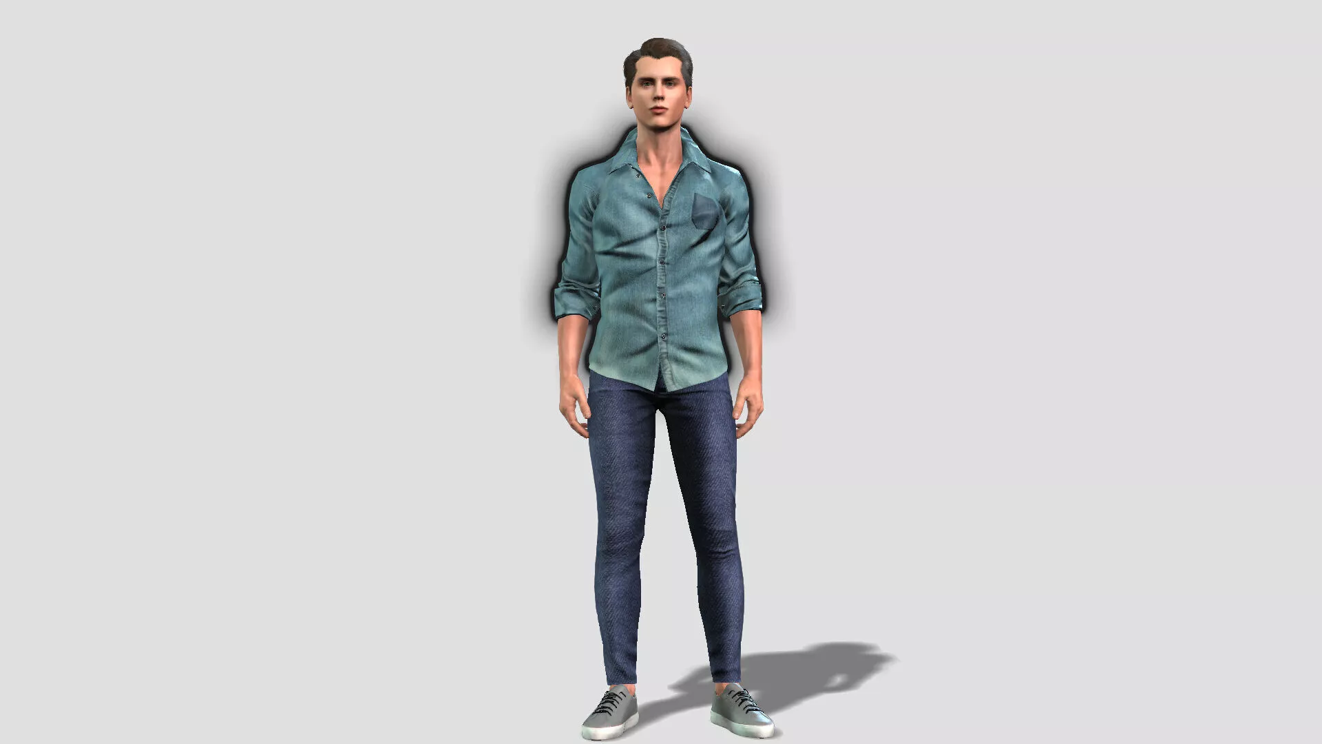 Handsome Male Character 3D Model 3D model