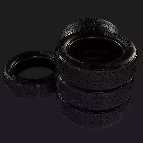 Worn Tire - Game Ready PBR 3D Model Low-poly 3D model 2