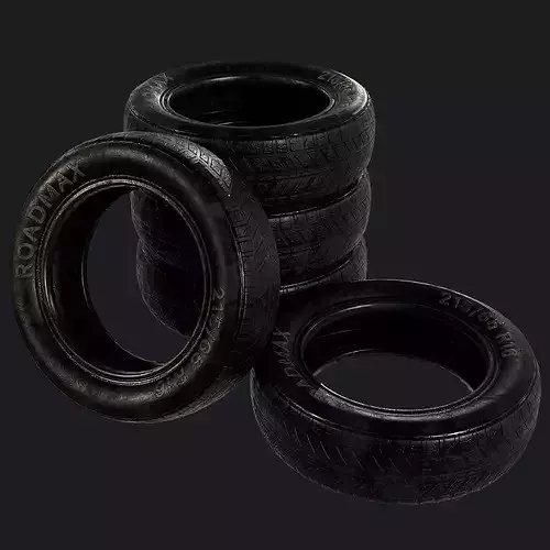 Worn Tire - Game Ready PBR 3D Model Low-poly 3D model