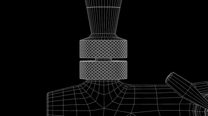 Italian-Style Draft Beer Faucet 3D model 7