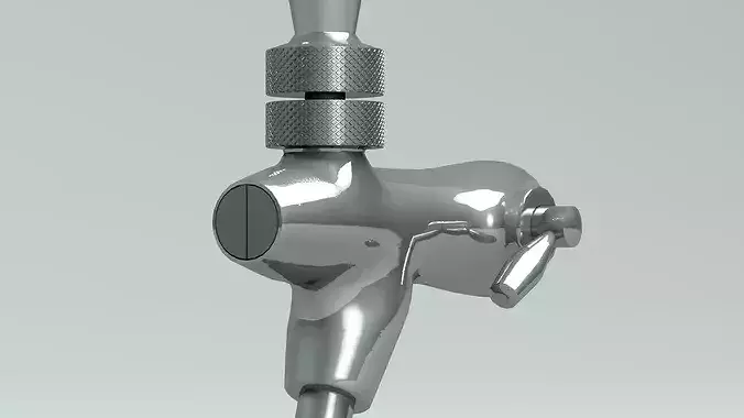 Italian-Style Draft Beer Faucet 3D model 2