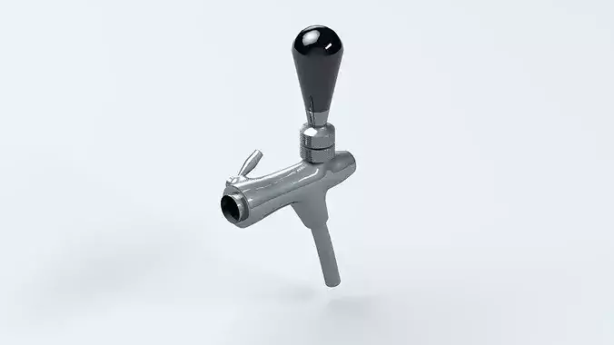 Italian-Style Draft Beer Faucet 3D model 5