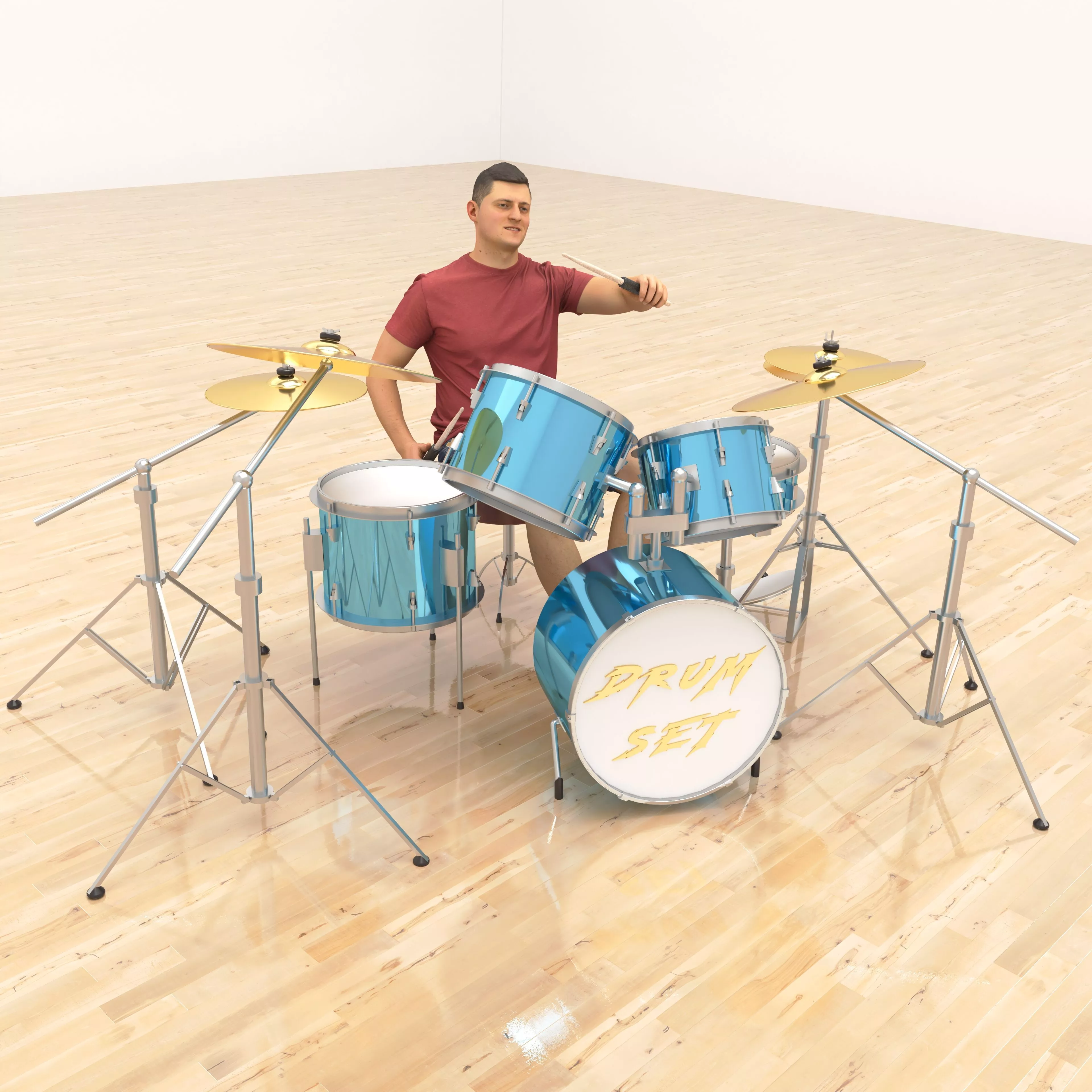 Drummer 2 3D model