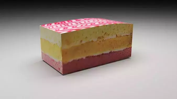 Angel Food Cake 3D model 3