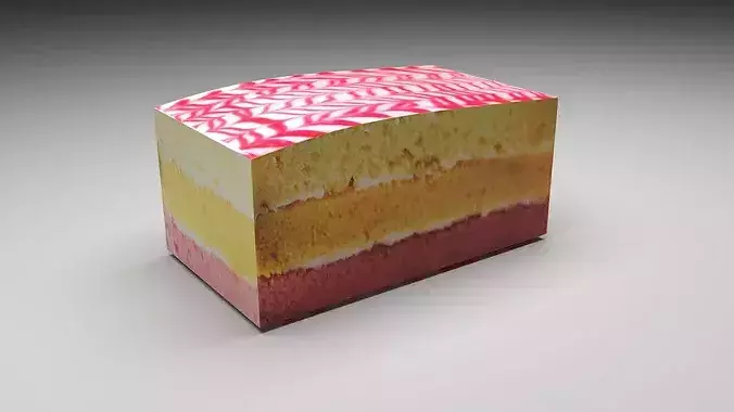 Angel Food Cake 3D model 5