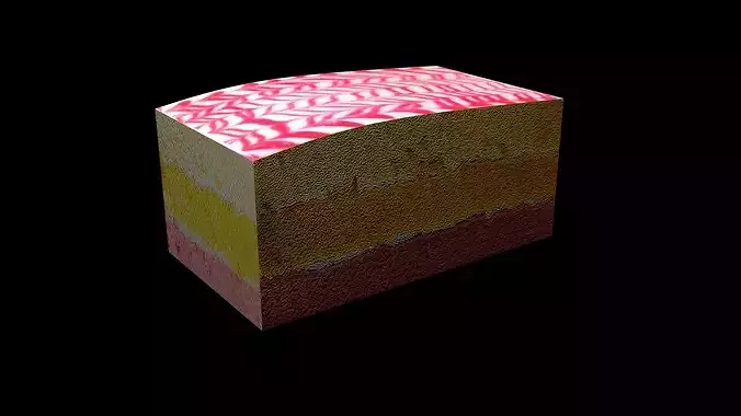 Angel Food Cake 3D model 7