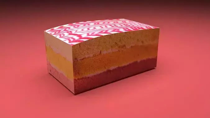 Angel Food Cake 3D model 6