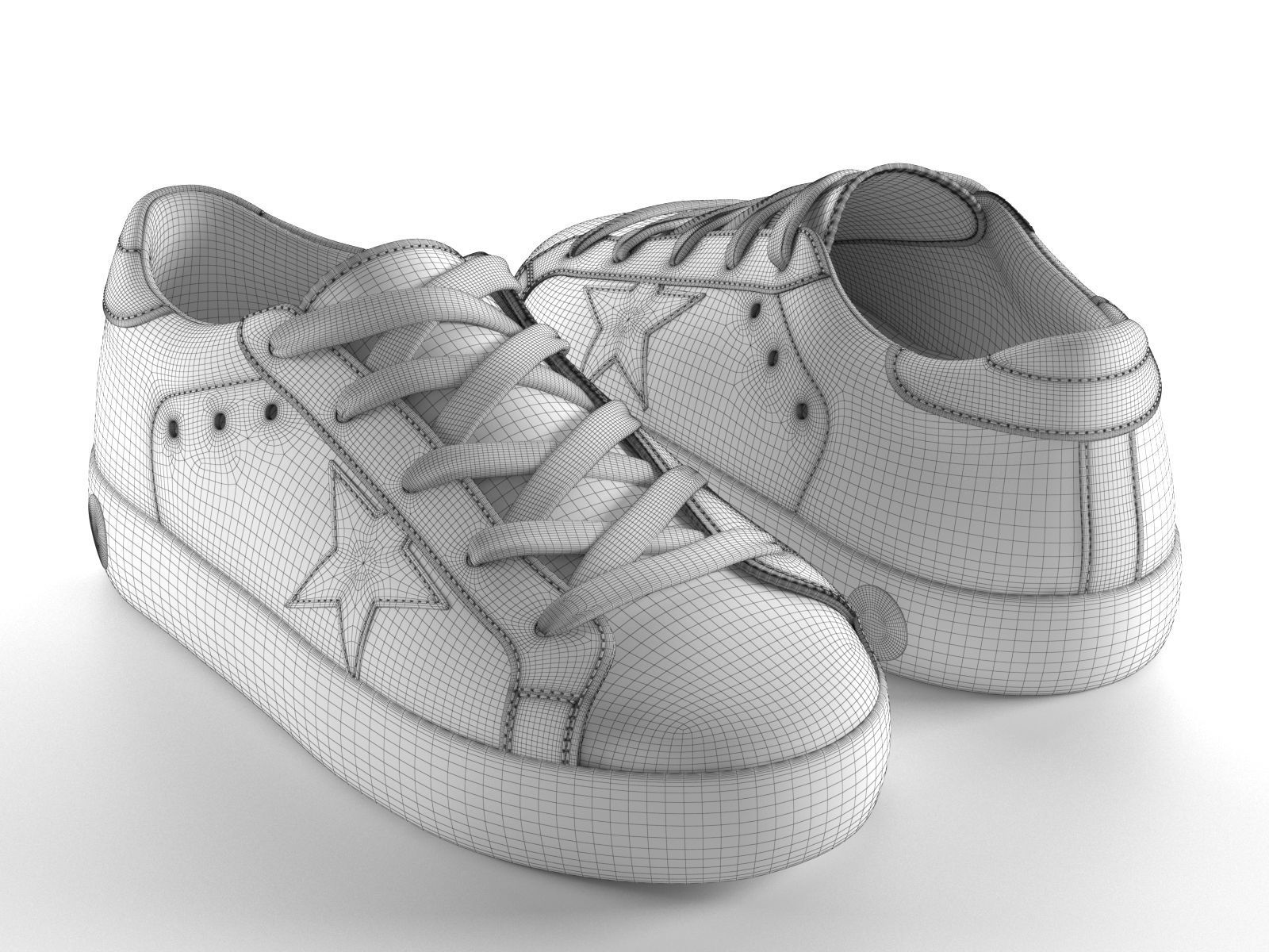 Superstar Sneakers 3D model_4