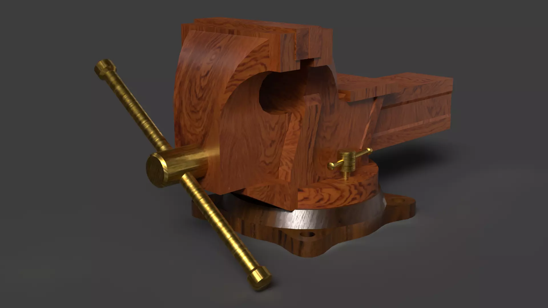 Chinese Wooden Vise 3D Model Low-poly 3D model
