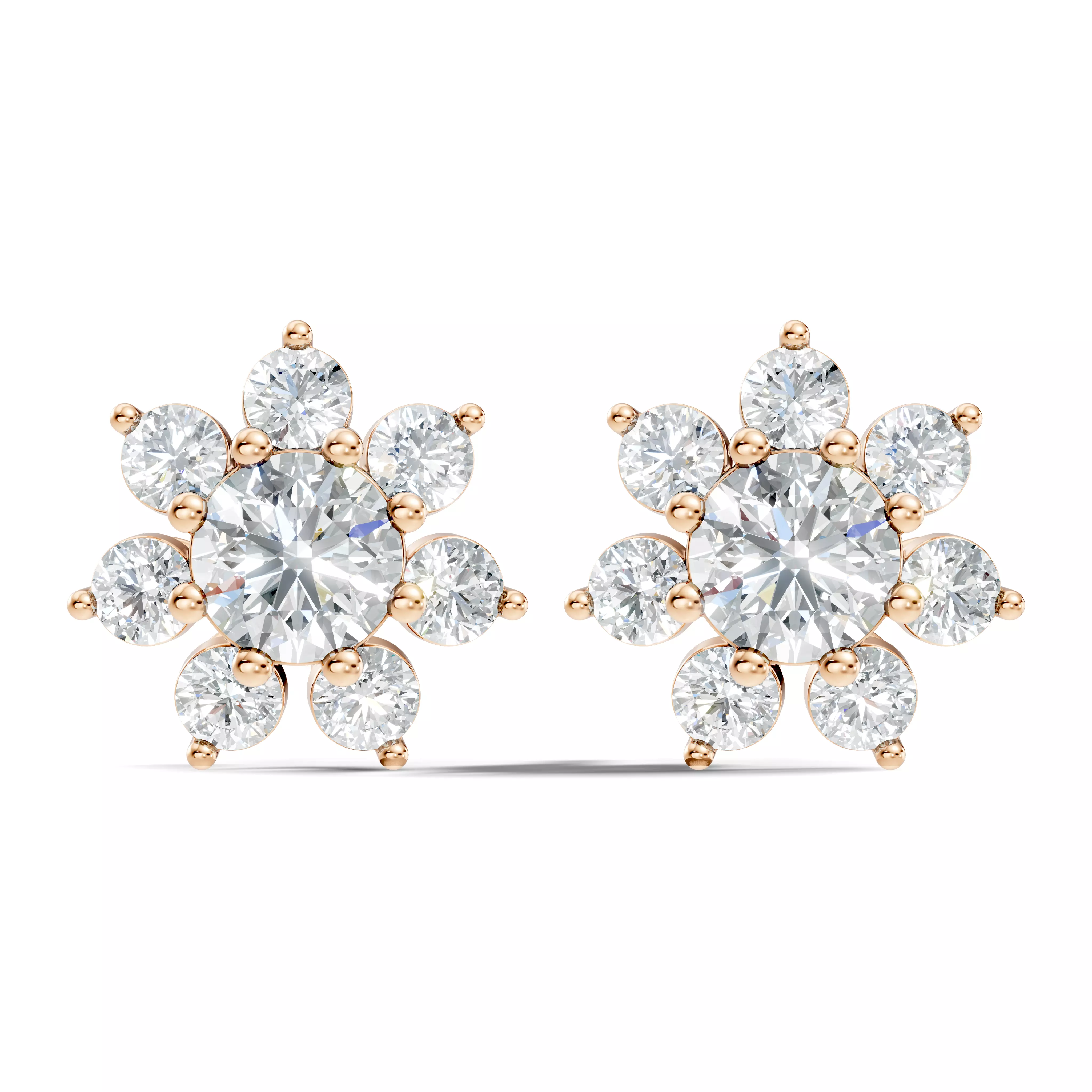 Solitaire Studs Earrings 3D print model