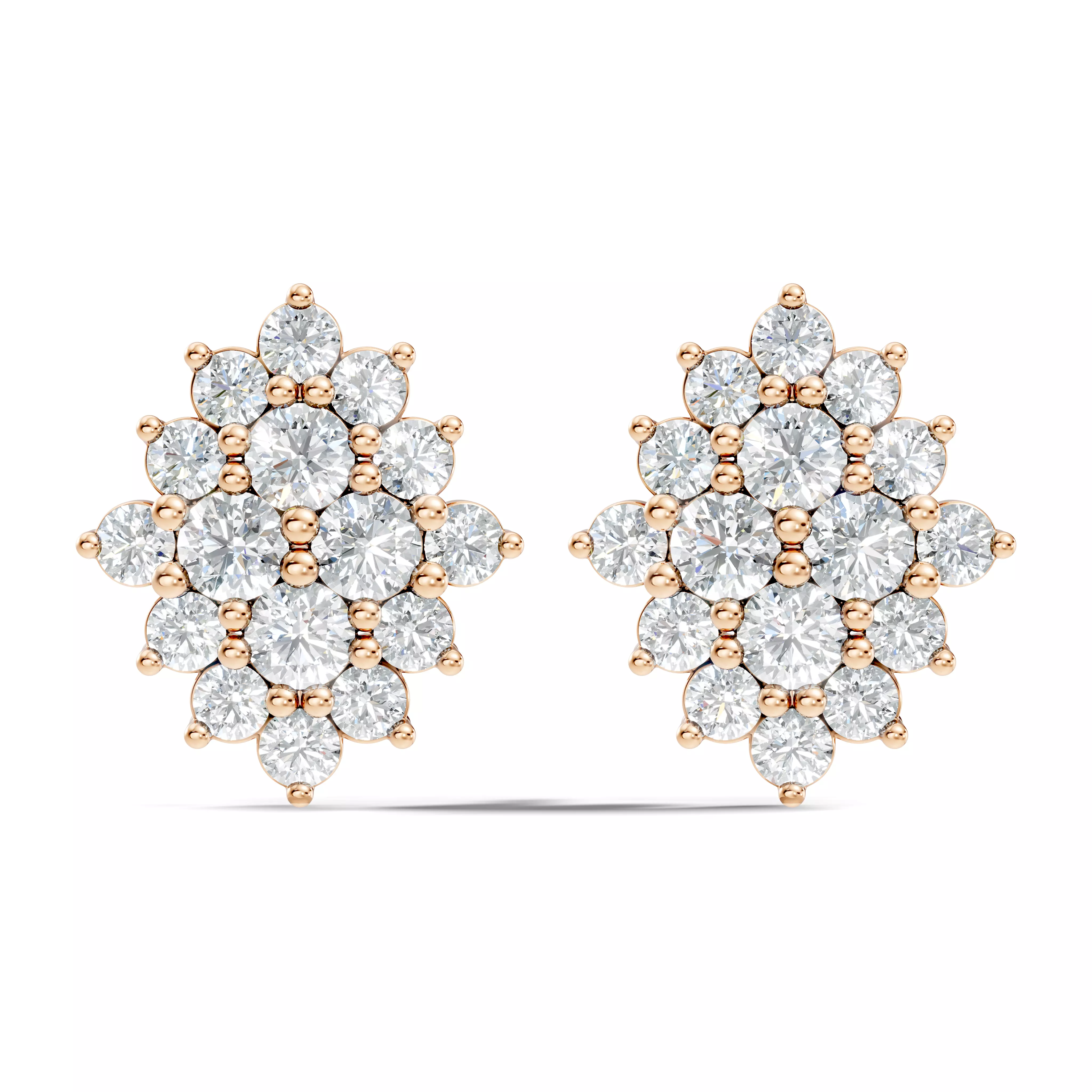 Solitaire Studs Earrings 3D print model