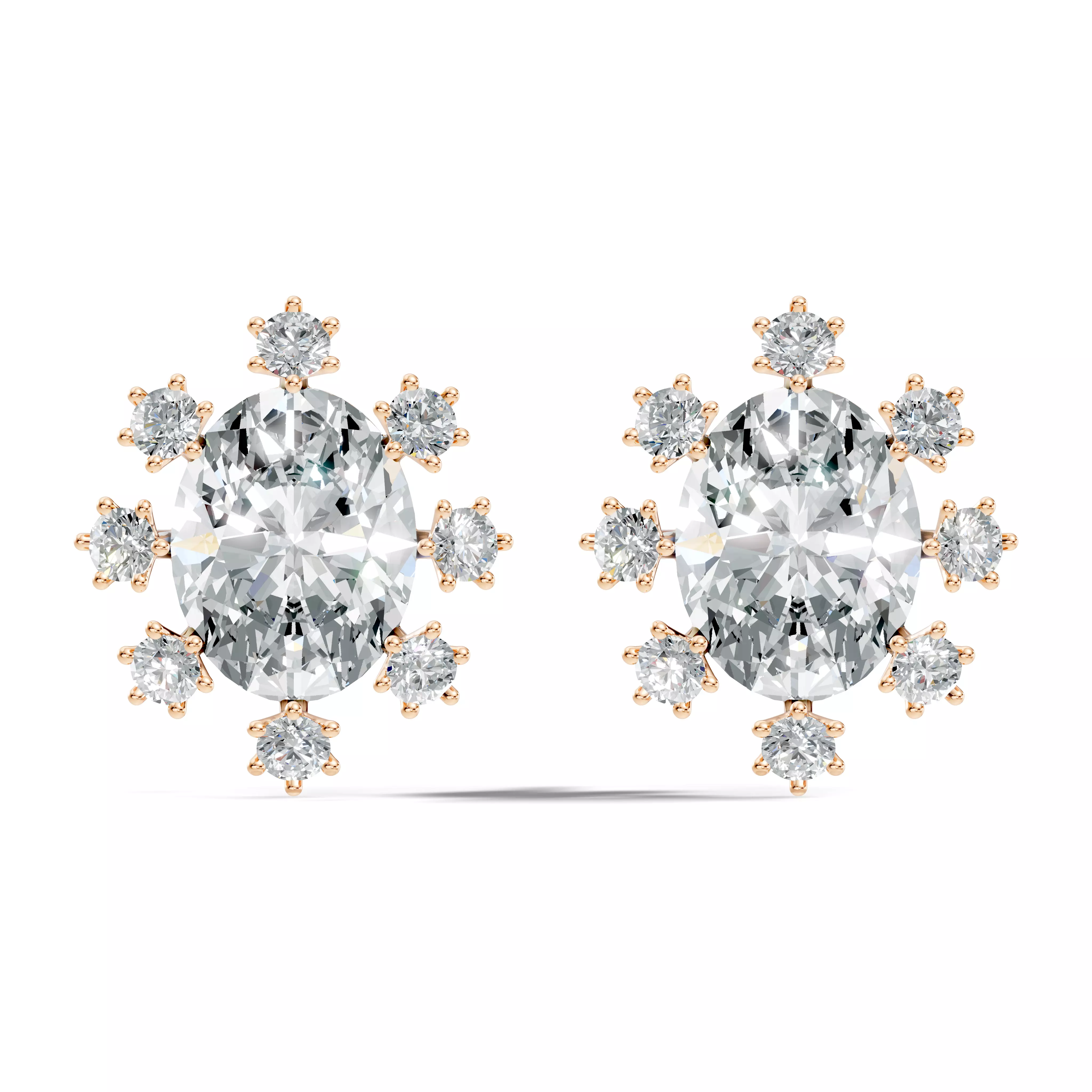 Solitaire Studs Earrings 3D print model