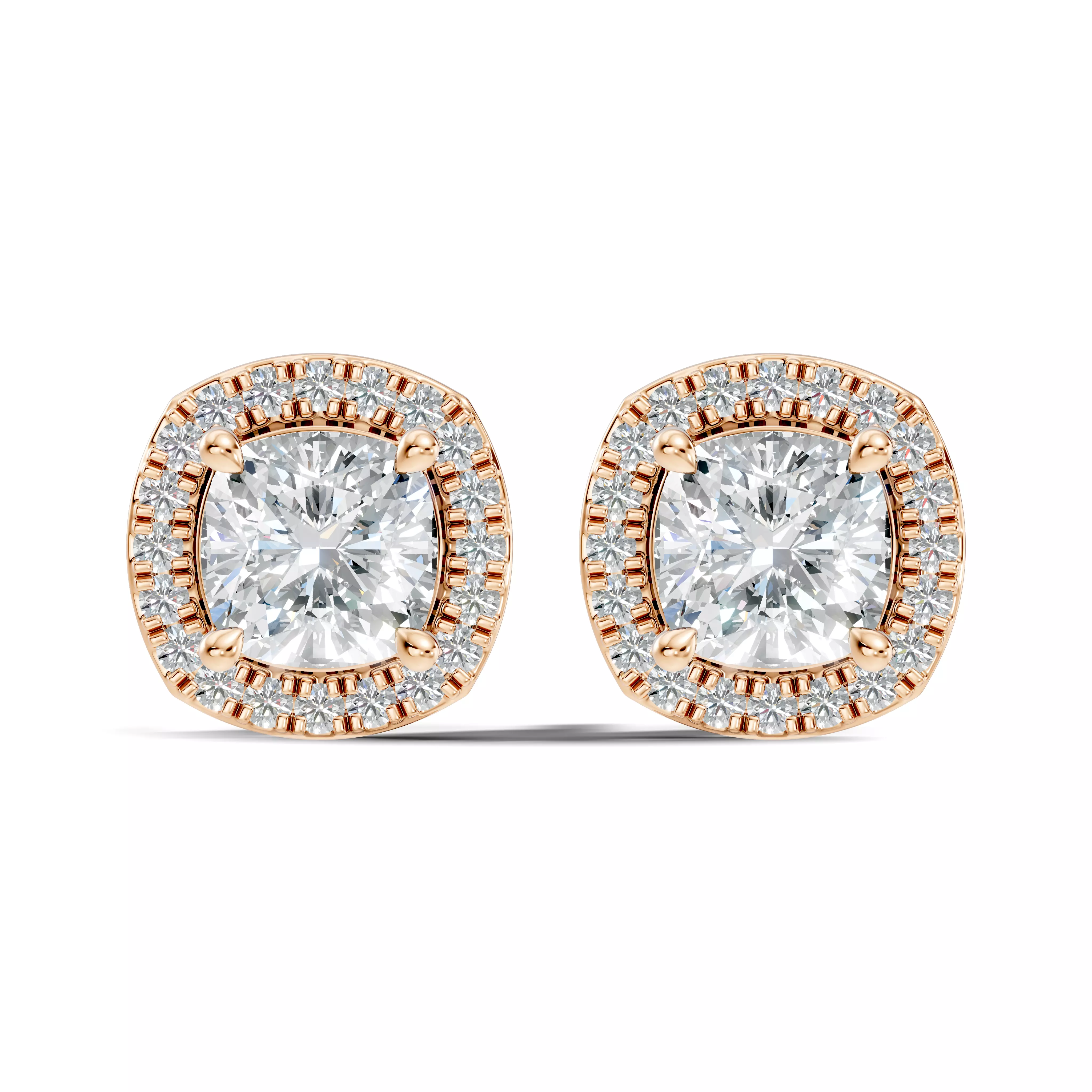 Solitaire Studs Earrings 3D print model