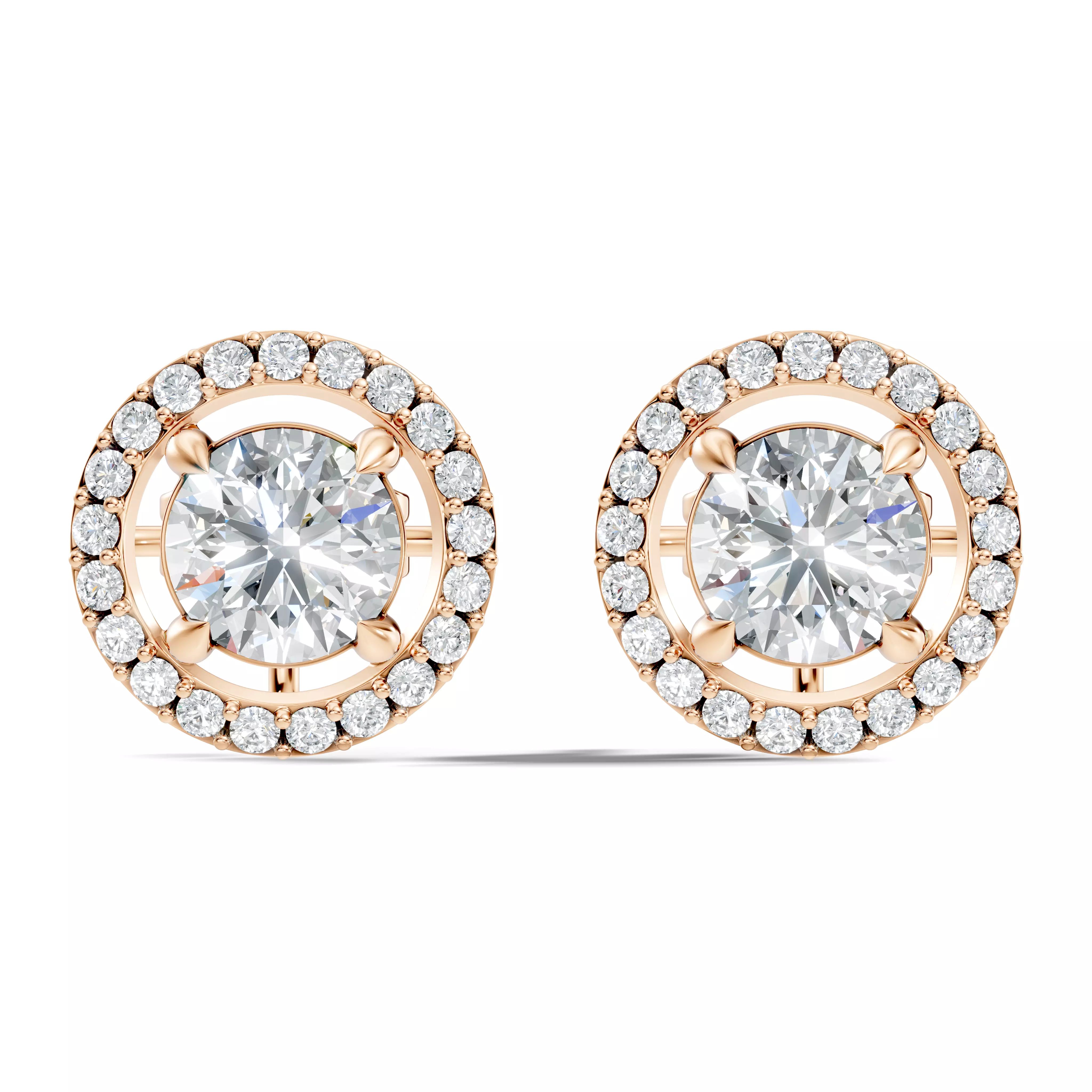 Solitaire Studs Earrings 3D print model