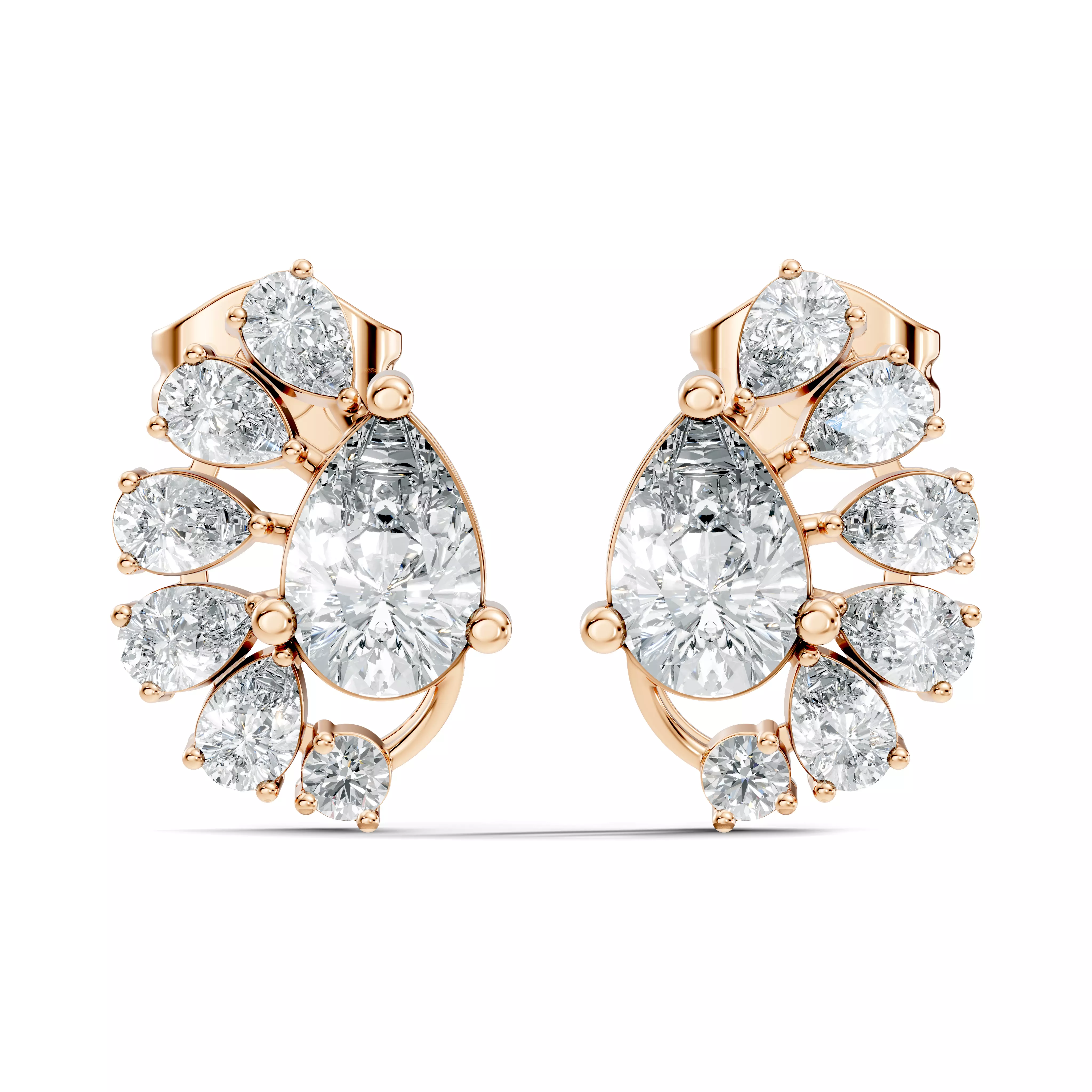 Solitaire Studs Earrings 3D print model