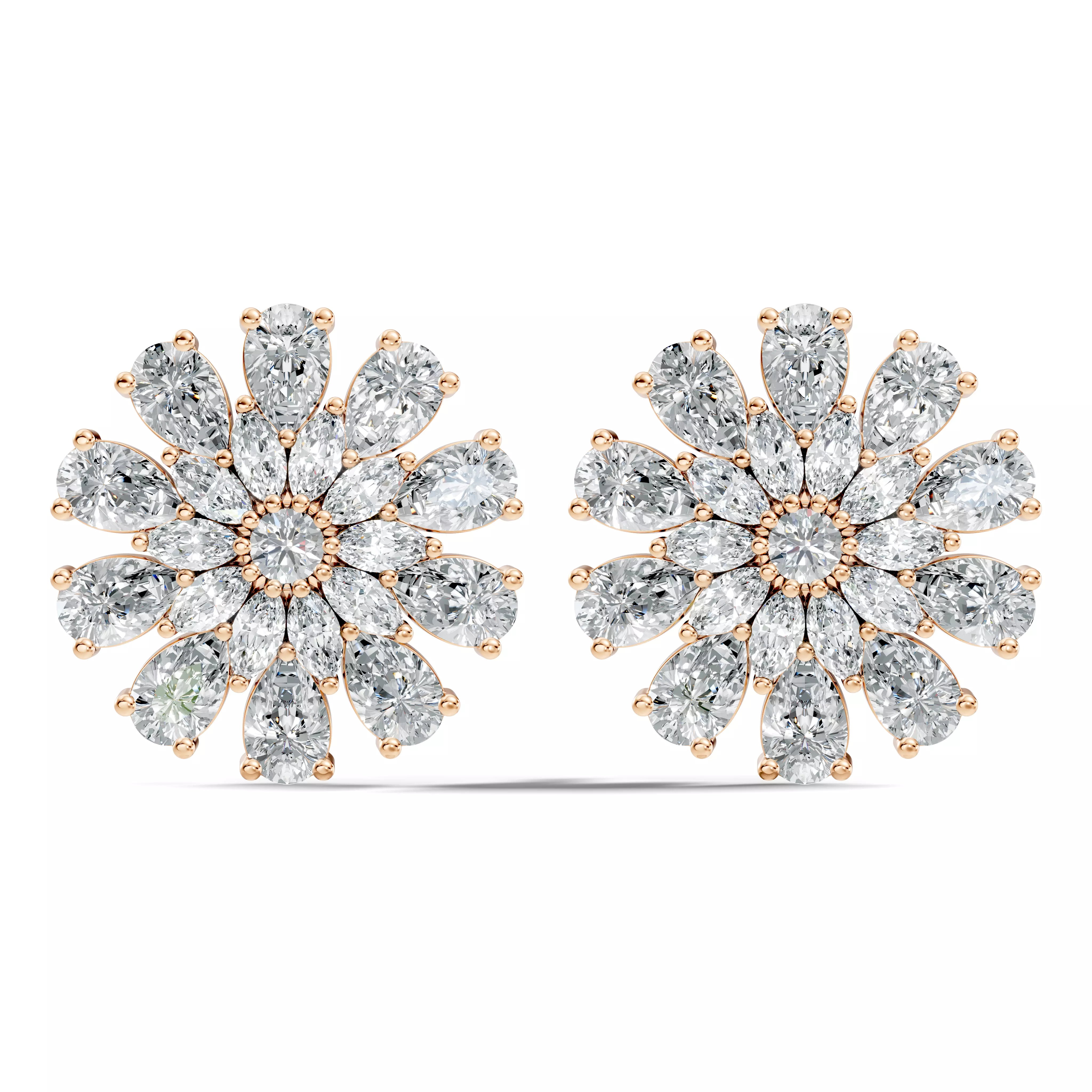 Solitaire Studs Earrings 3D print model
