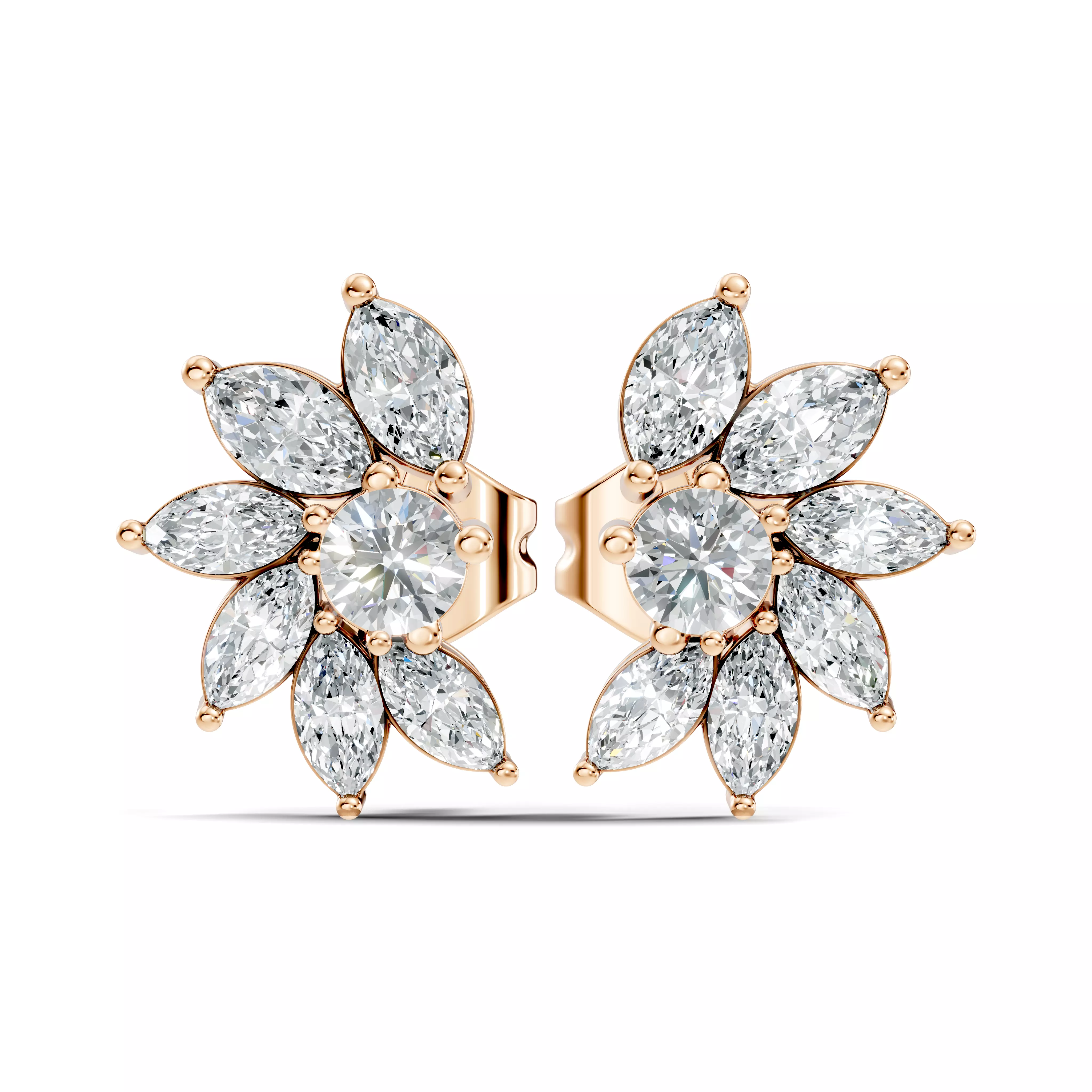Solitaire Studs Earrings 3D print model