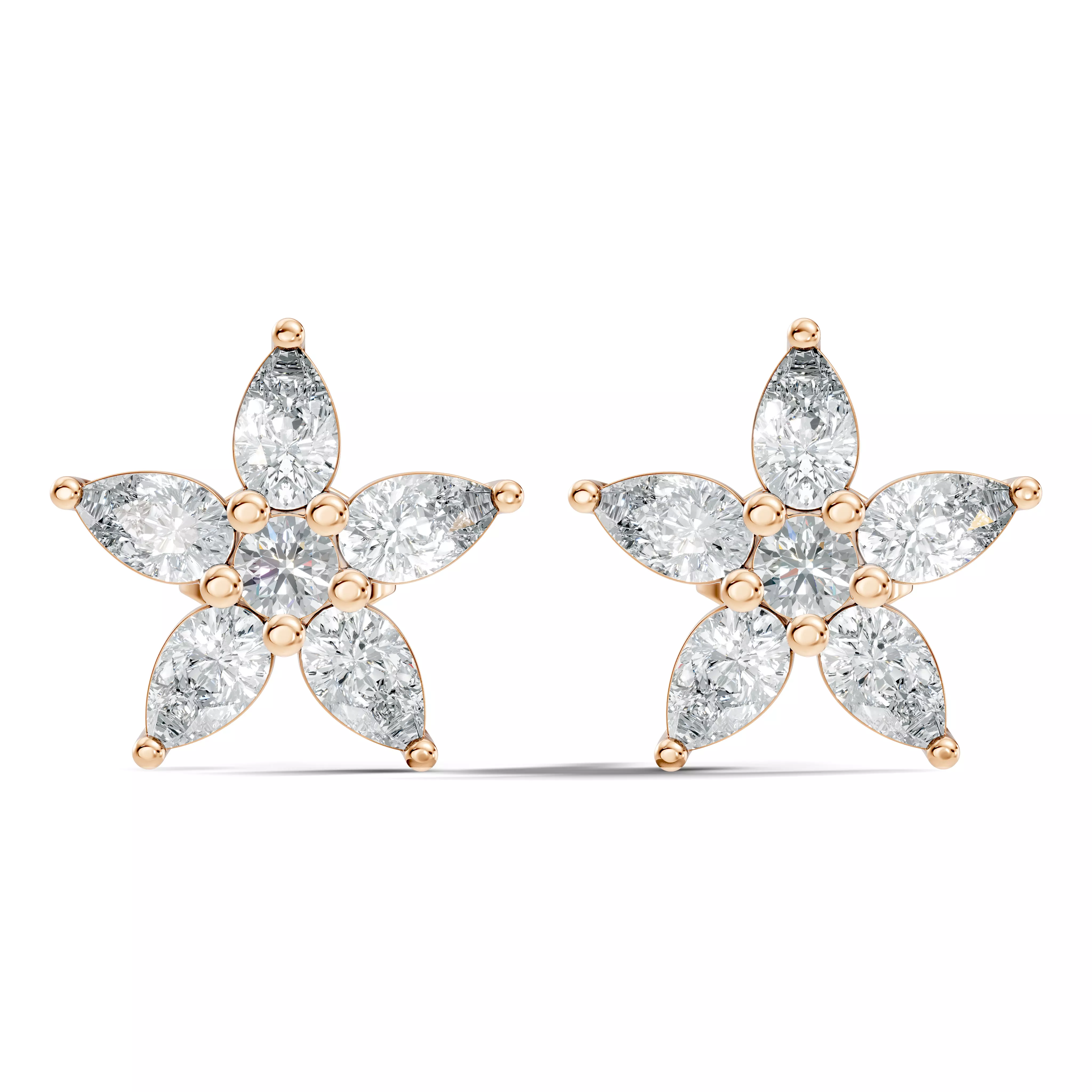 Solitaire Studs Earrings 3D print model