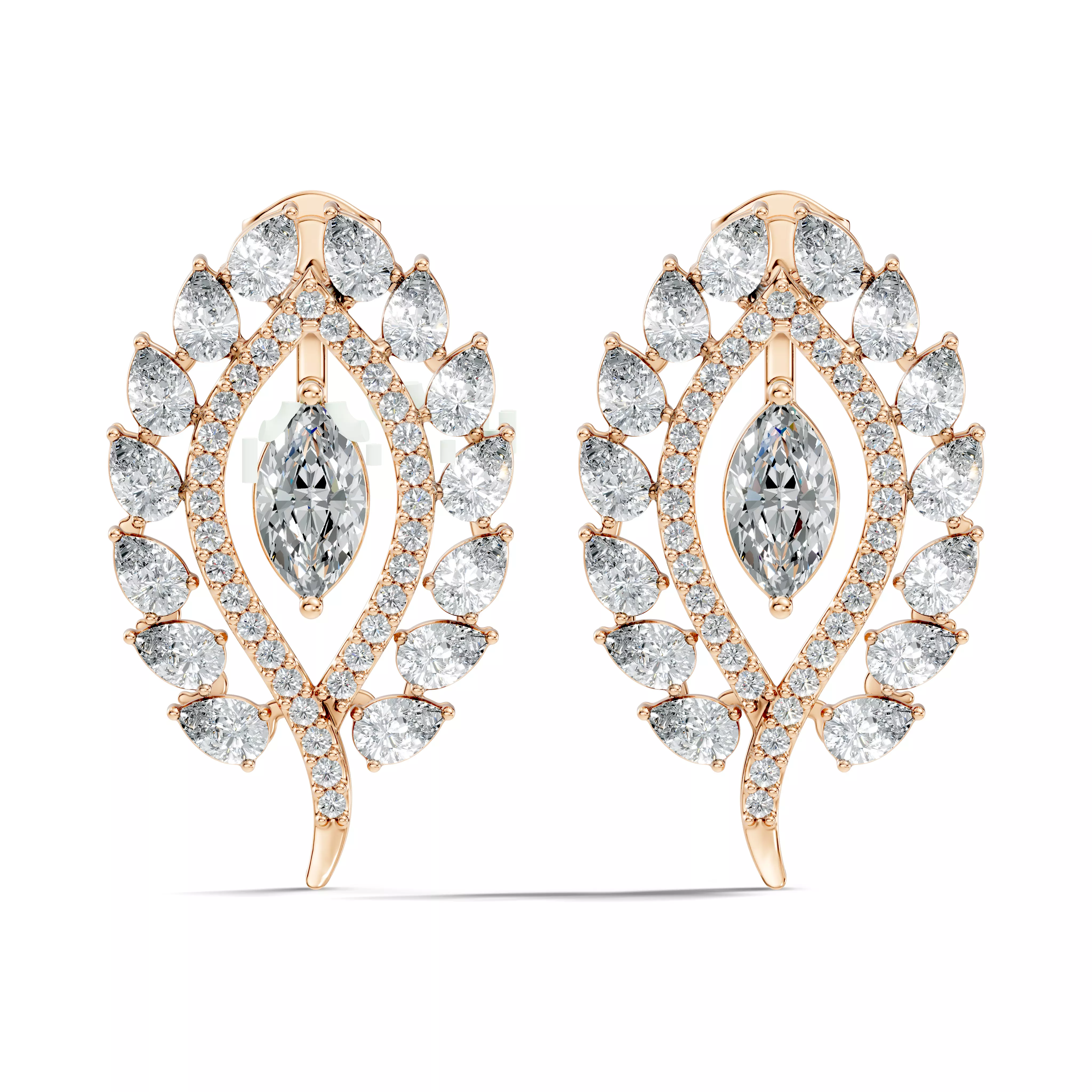 Solitaire Studs Earrings 3D print model