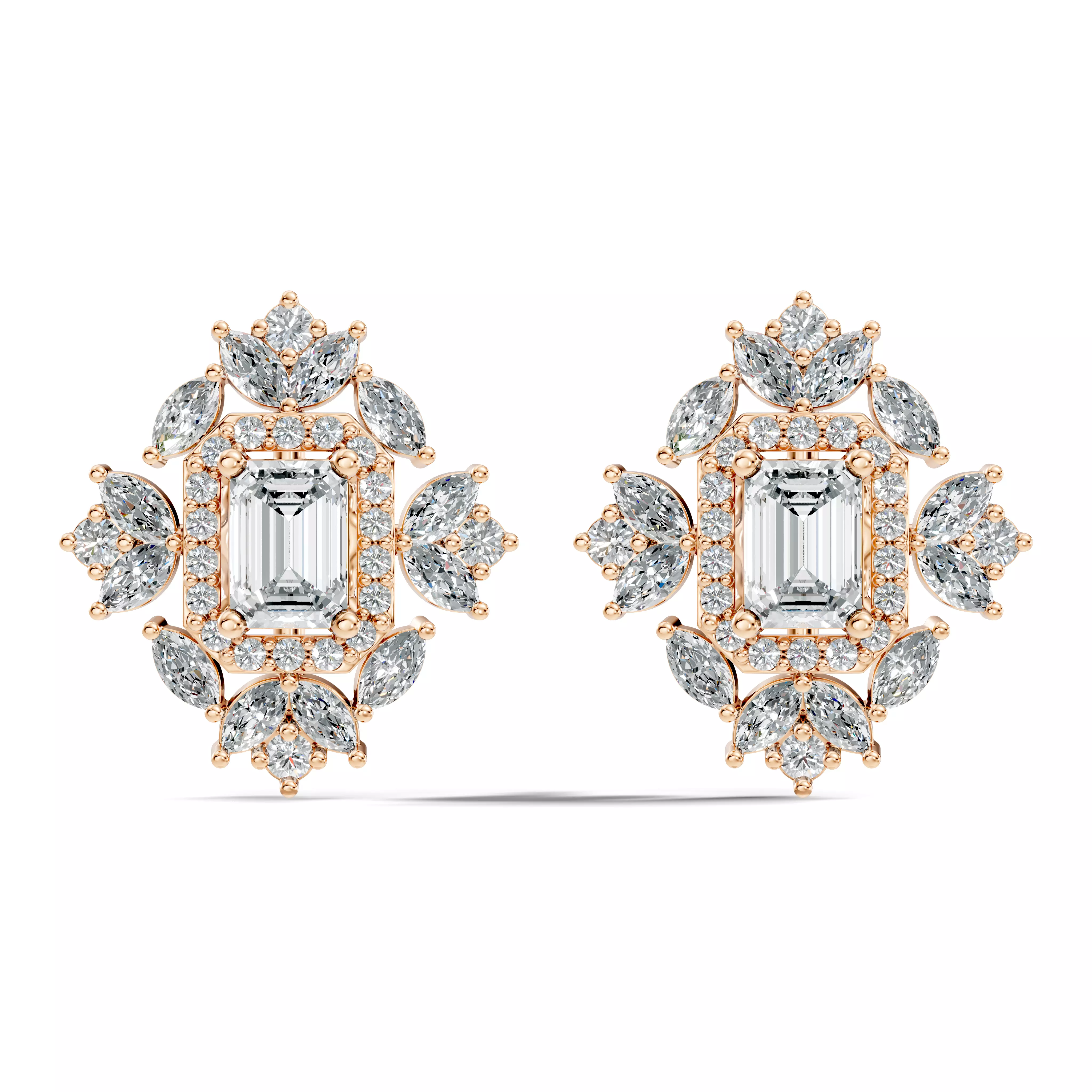 Solitaire Studs Earrings 3D print model