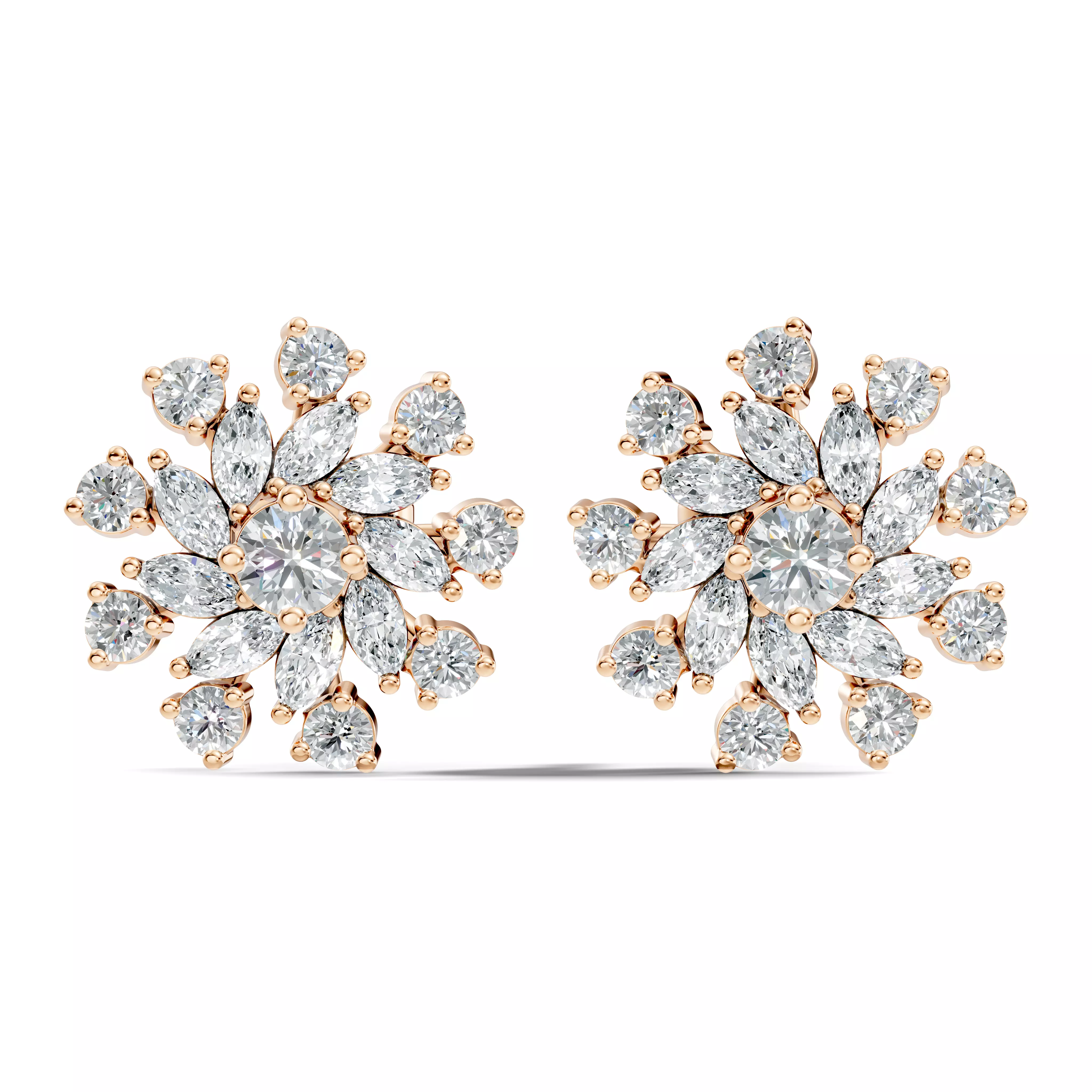 Solitaire Studs Earrings 3D print model