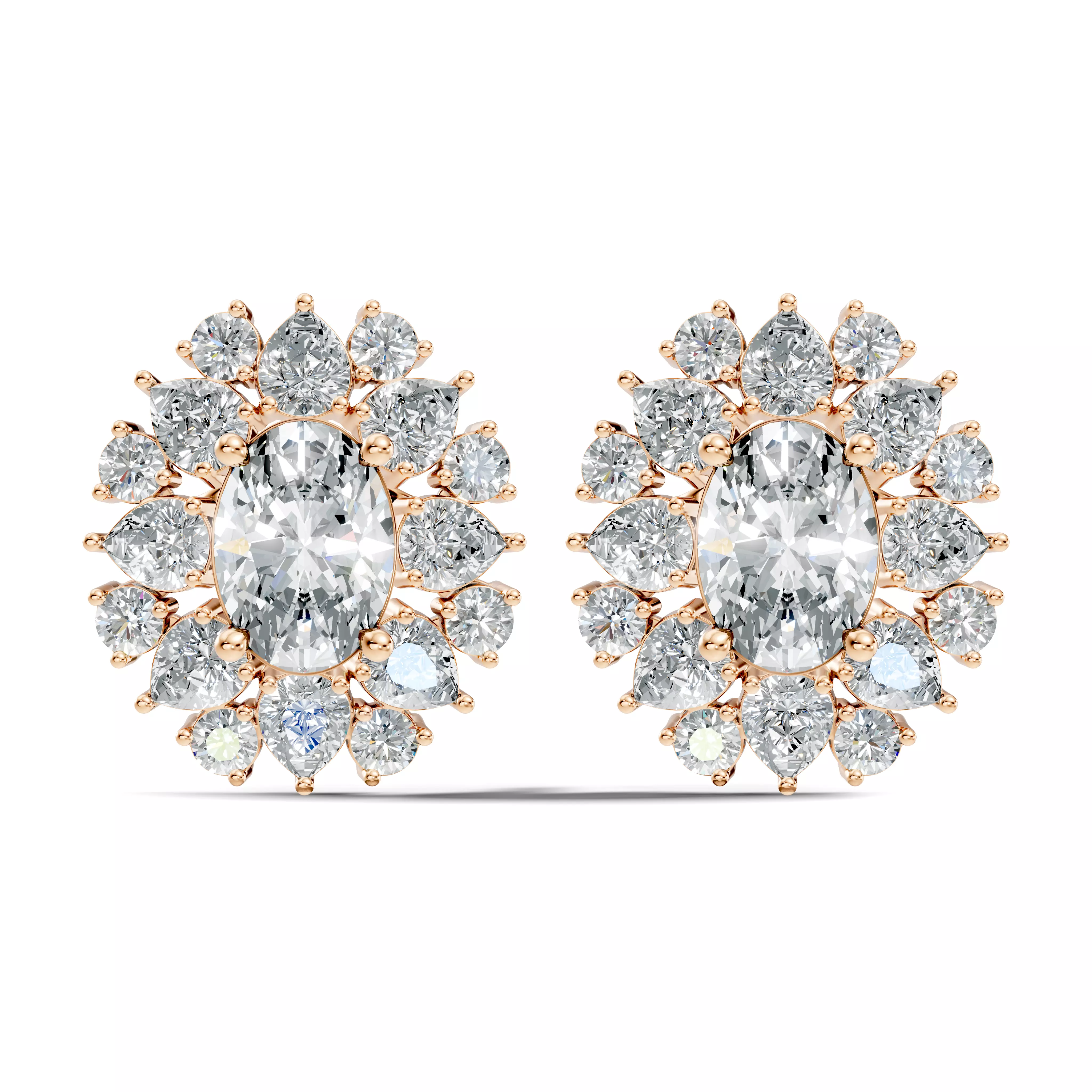 Solitaire Studs Earrings 3D print model