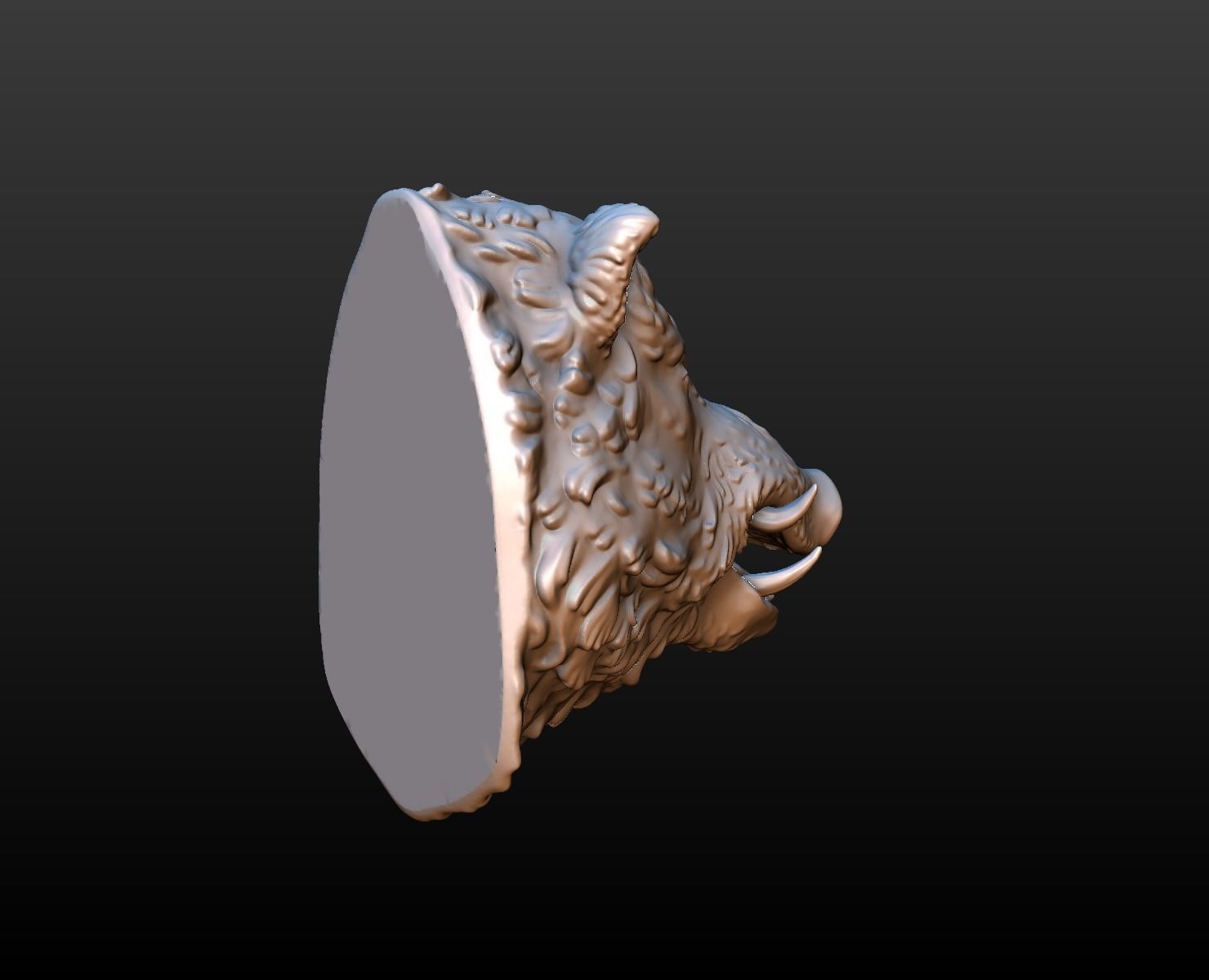 Boars head 3D print model_12