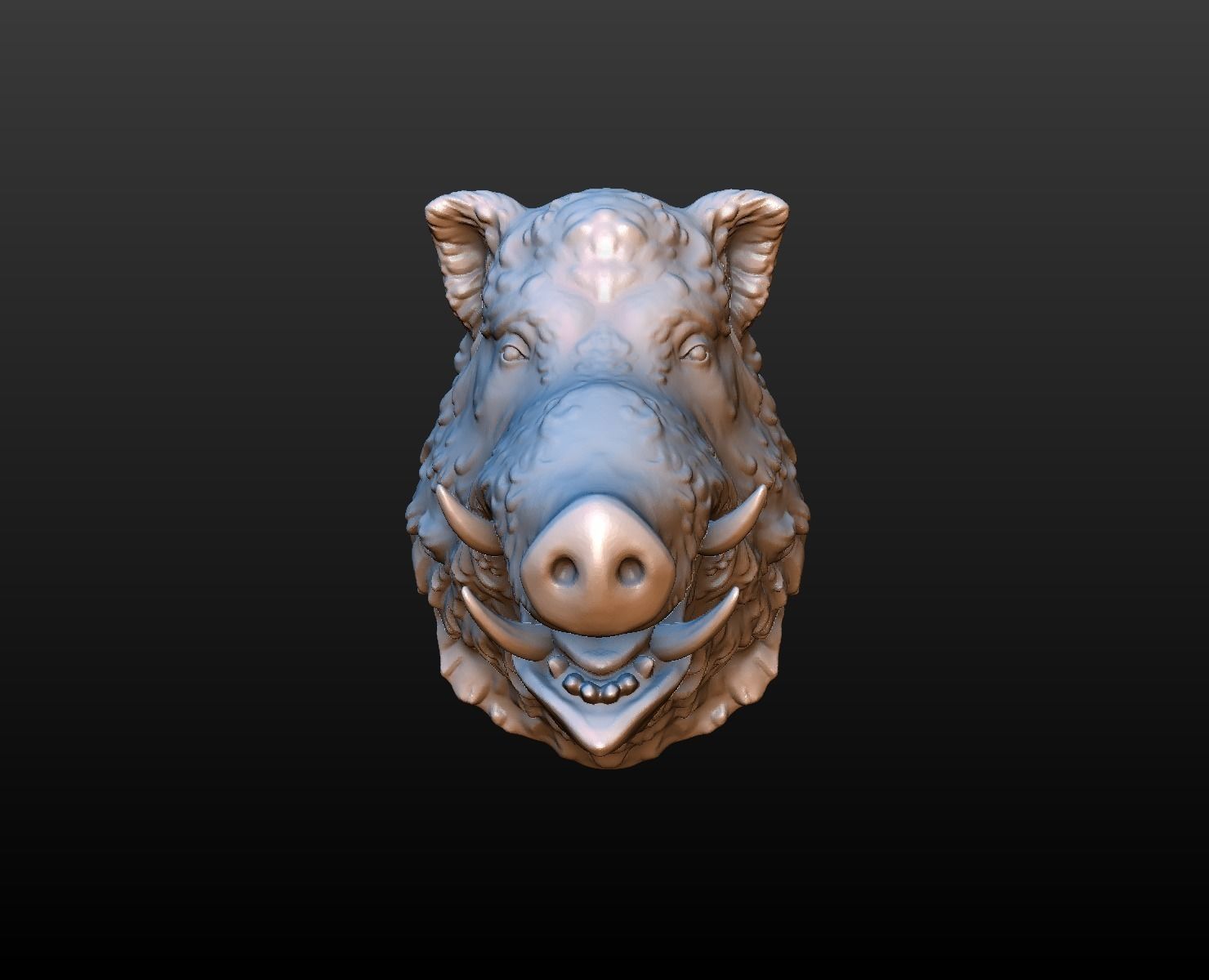 Boars head 3D print model_3