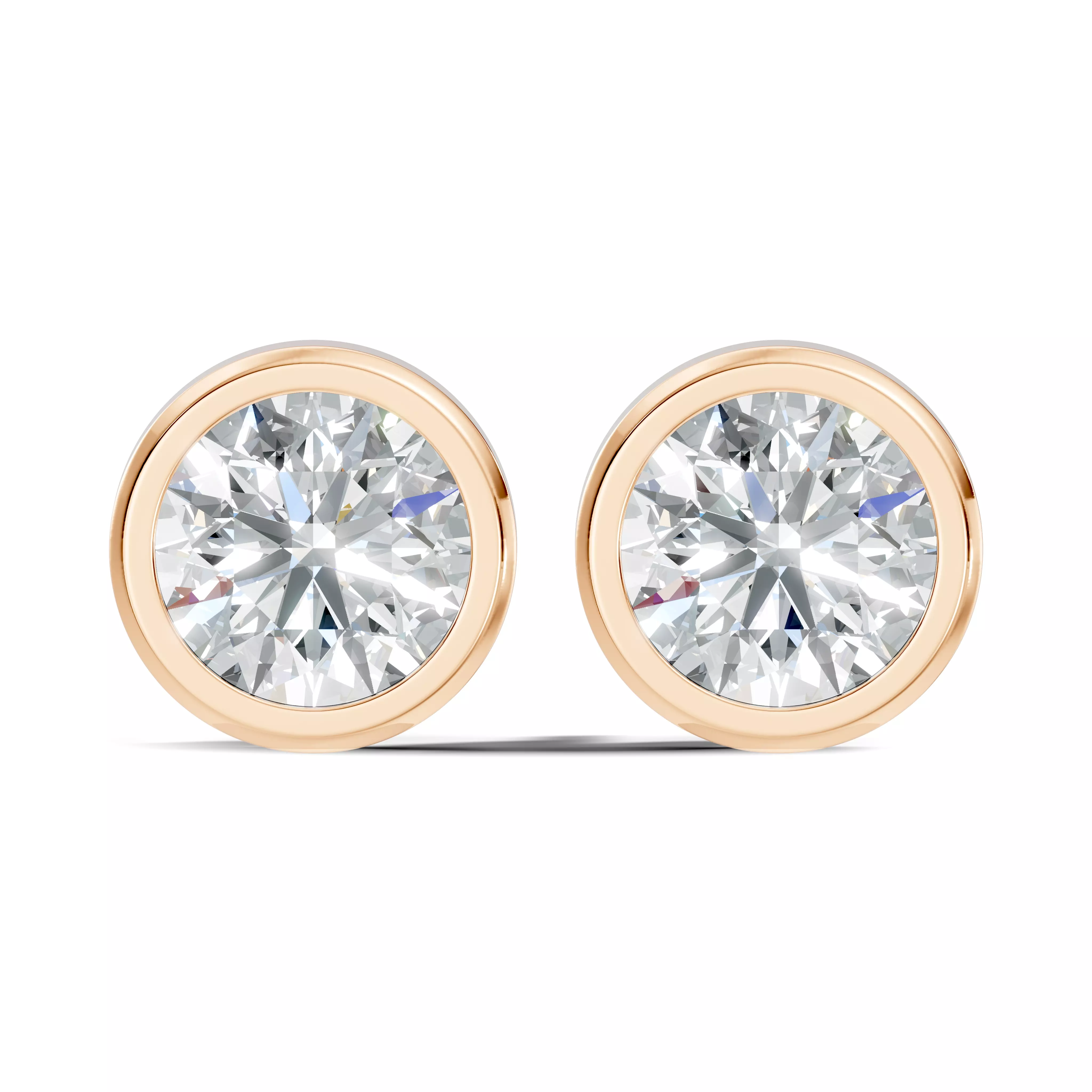 Solitaire Studs Earrings 3D print model