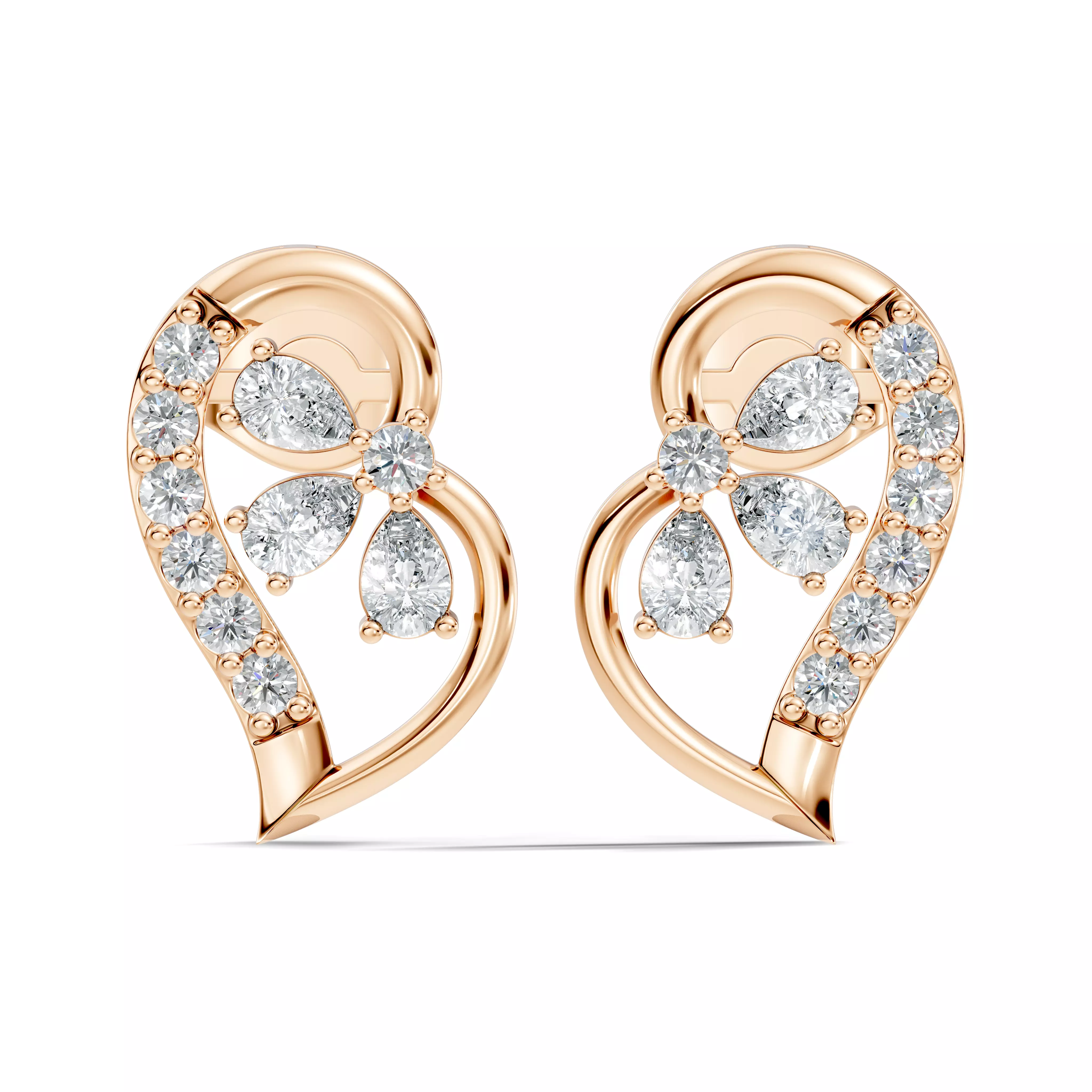 Solitaire Studs Earrings 3D print model
