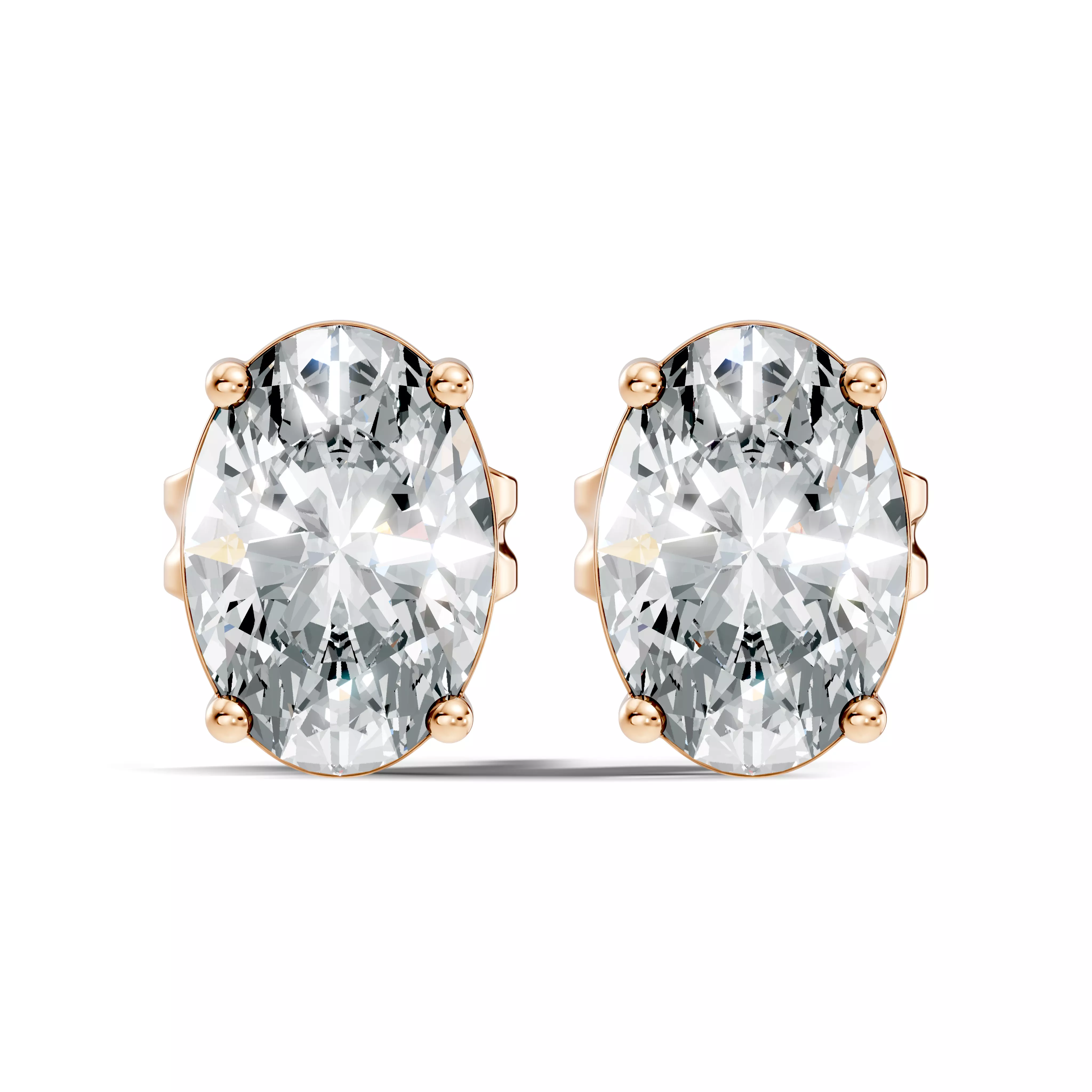 Solitaire Studs Earrings 3D print model