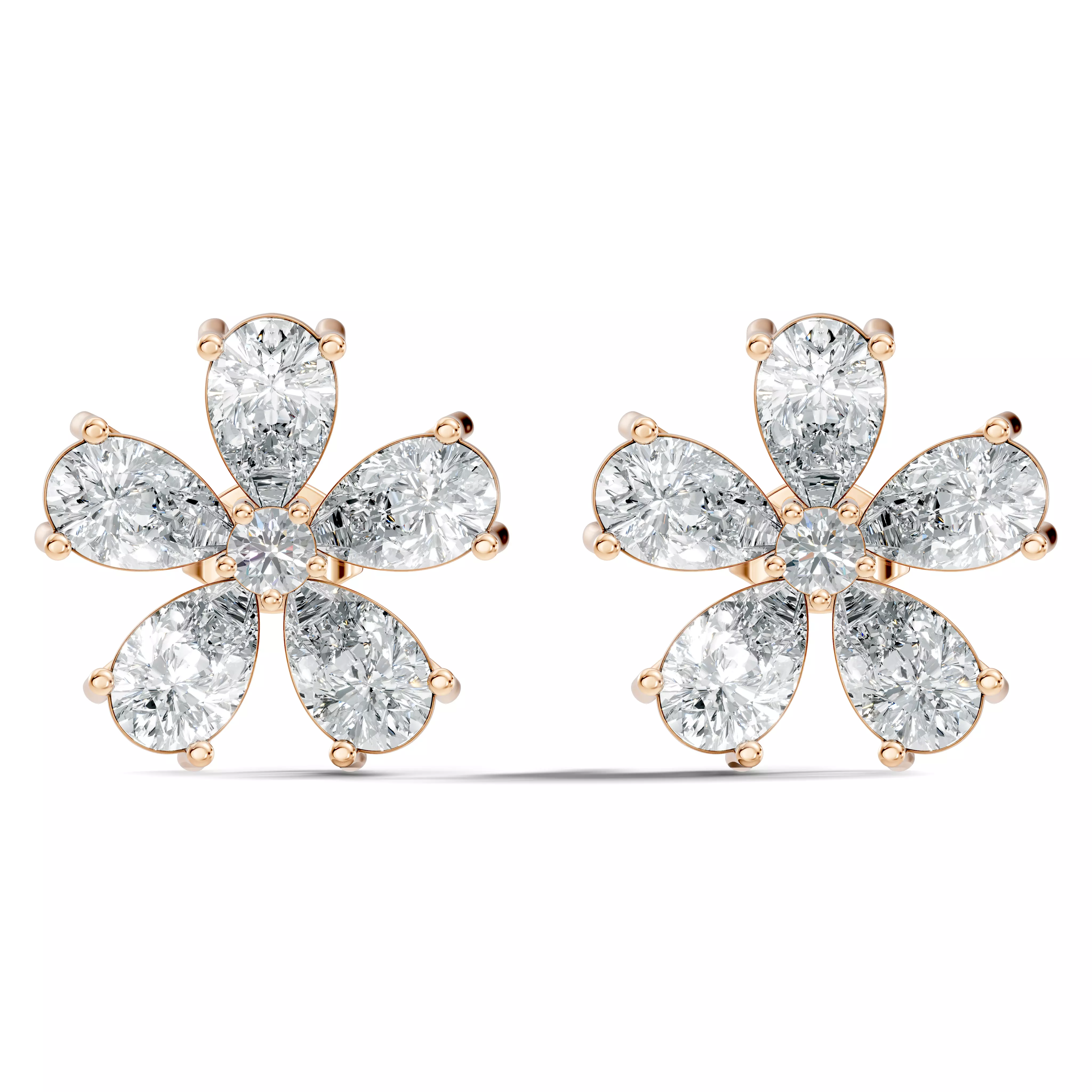Solitaire Studs Earrings 3D print model