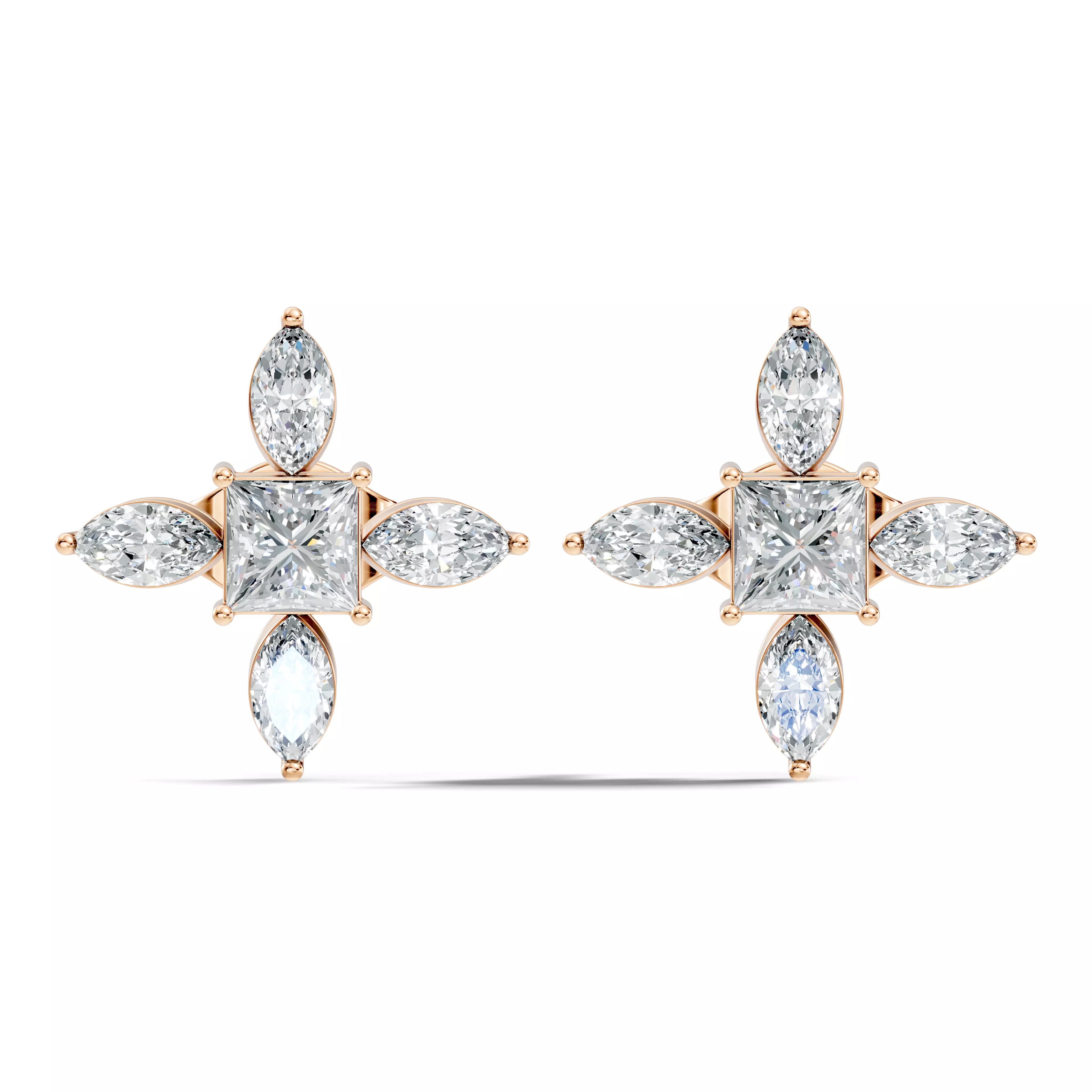 Solitaire Studs Earrings 3D print model