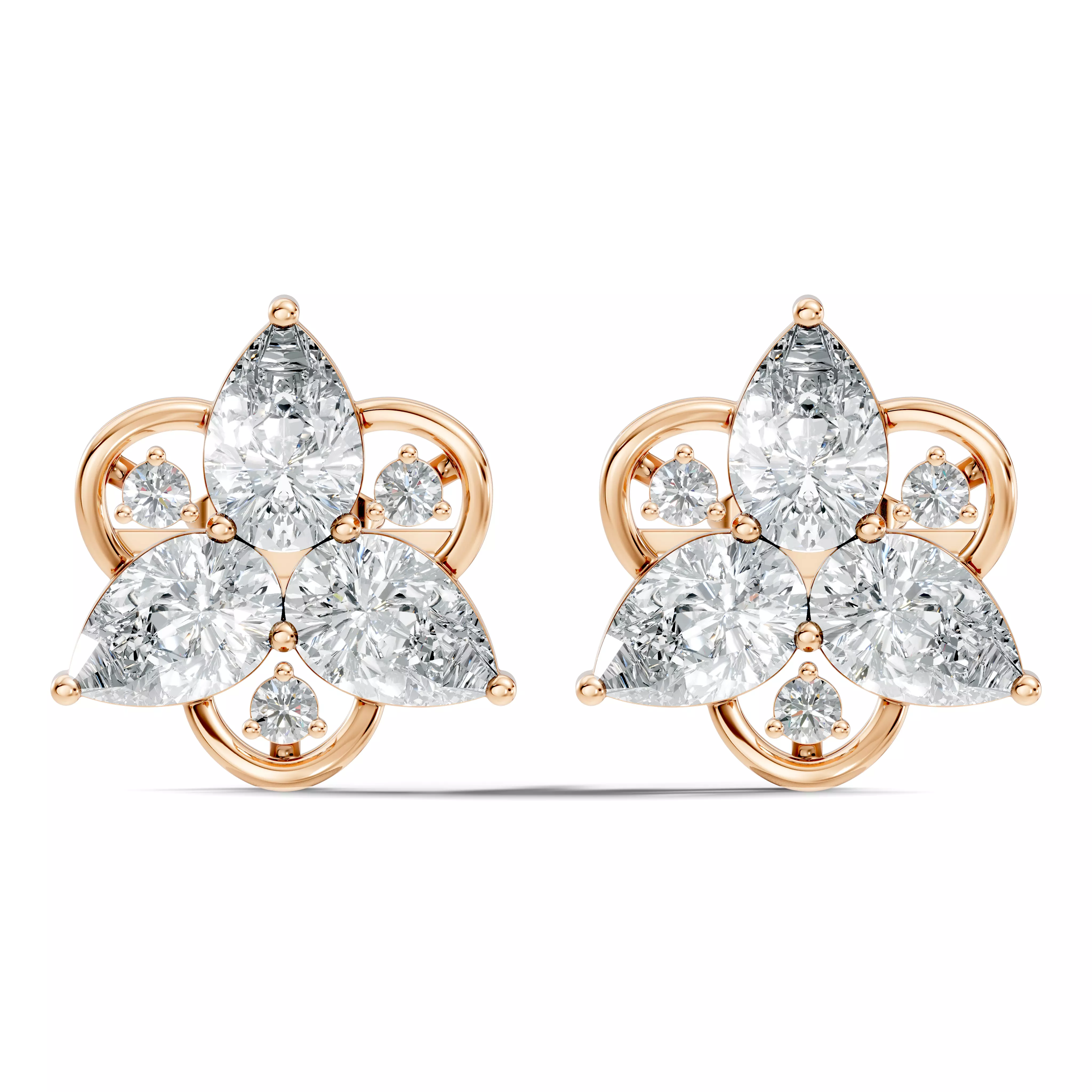 Solitaire Studs Earrings 3D print model