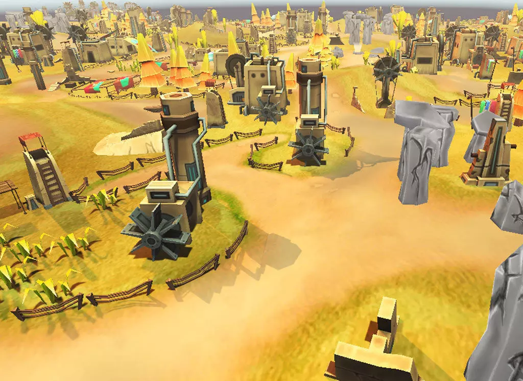 Toon Level Desert Low-poly 3D model_0