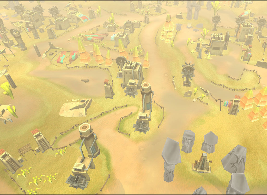 Toon Level Desert Low-poly 3D model_11